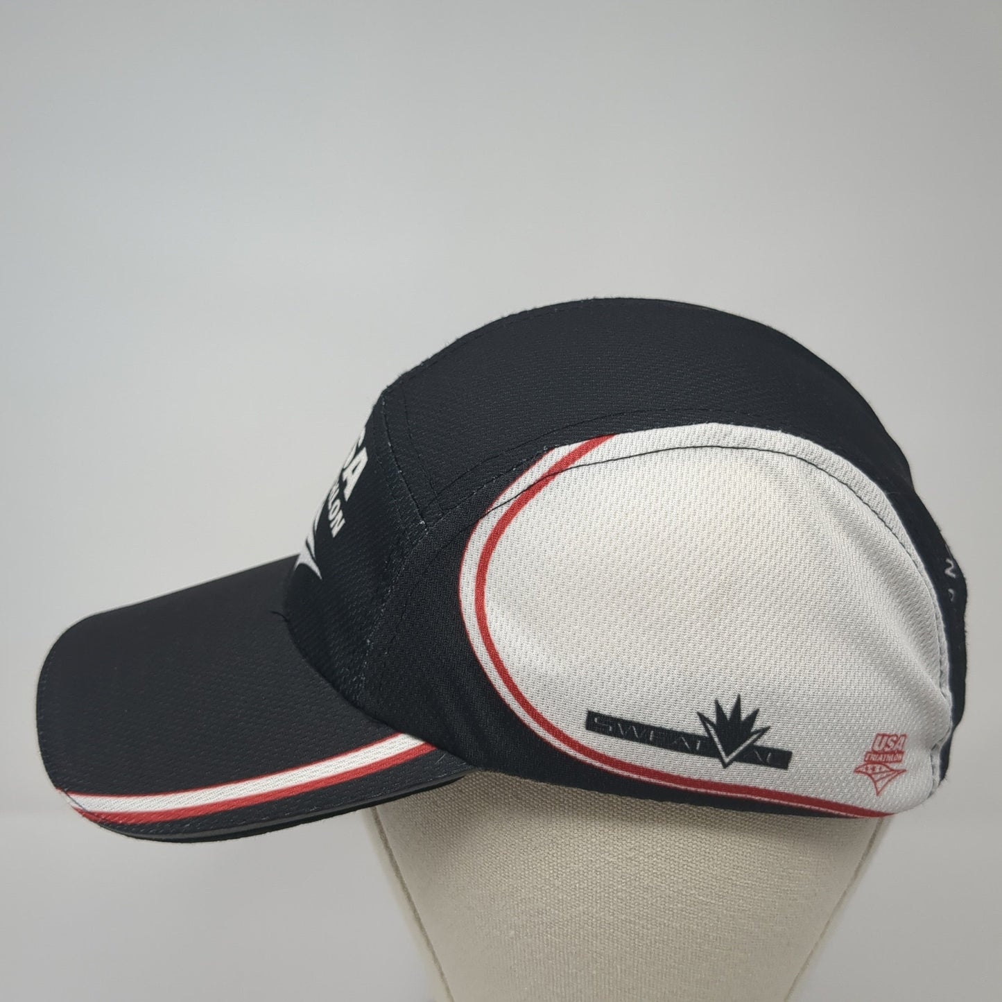 USA Triathlon Strapback 5 Panel Hat Black Large 2015 Championships