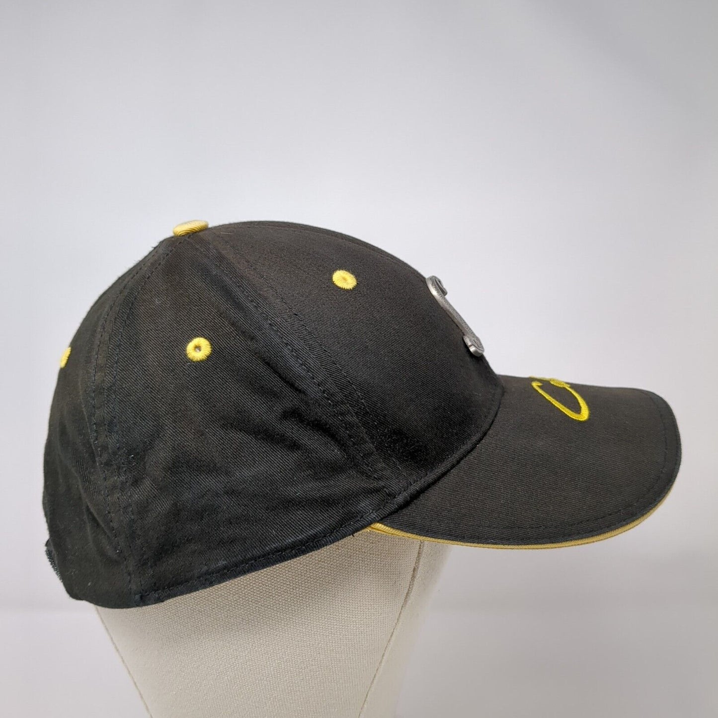 Cobra Strapback Hat Black OSFM Adjustable Embroidered Ford 6 Panel