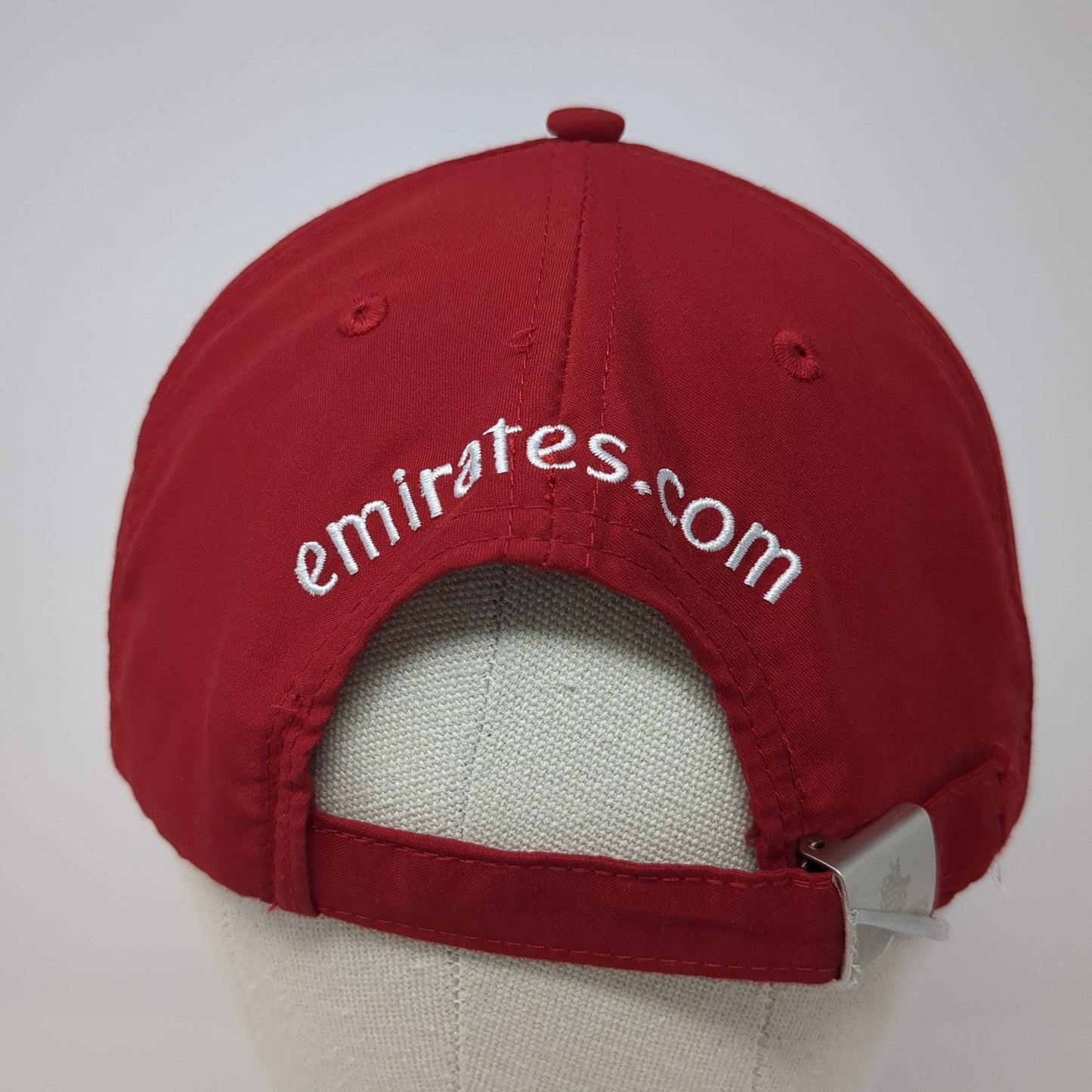 Fly Emirates Slideback Baseball Cap Red One Size Adjustable Embroidered 6 Panel