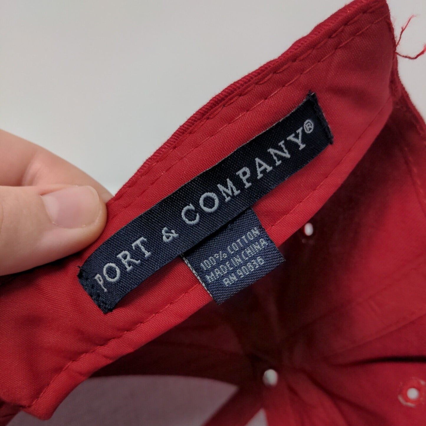 Toshiba Leading Innovation Hat Red OSFA Signed Port & Company 6 Panel
