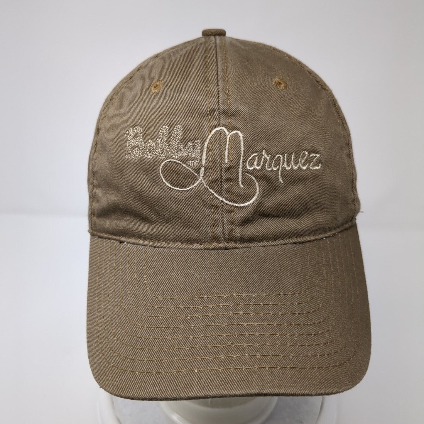 Bobby Marquez Slideback Hat Brown One Size Adjustable Embroidered Headliner