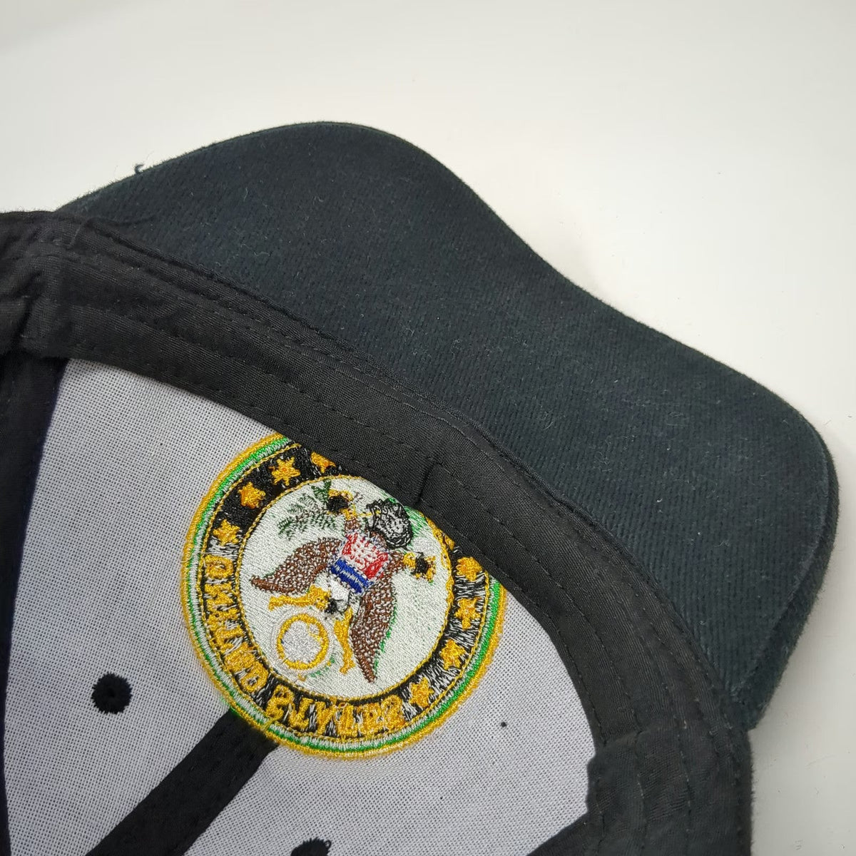 Black US Army Veteran Baseball Cap One Size Strapback Scrambled Eggs Logo Hat