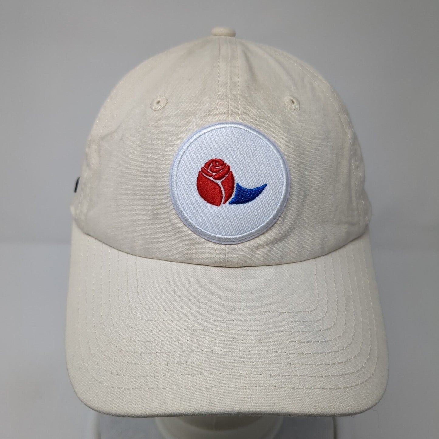 Rose Logo Patch Slideback Hat Tan One Size Adjustable True 6 Panel