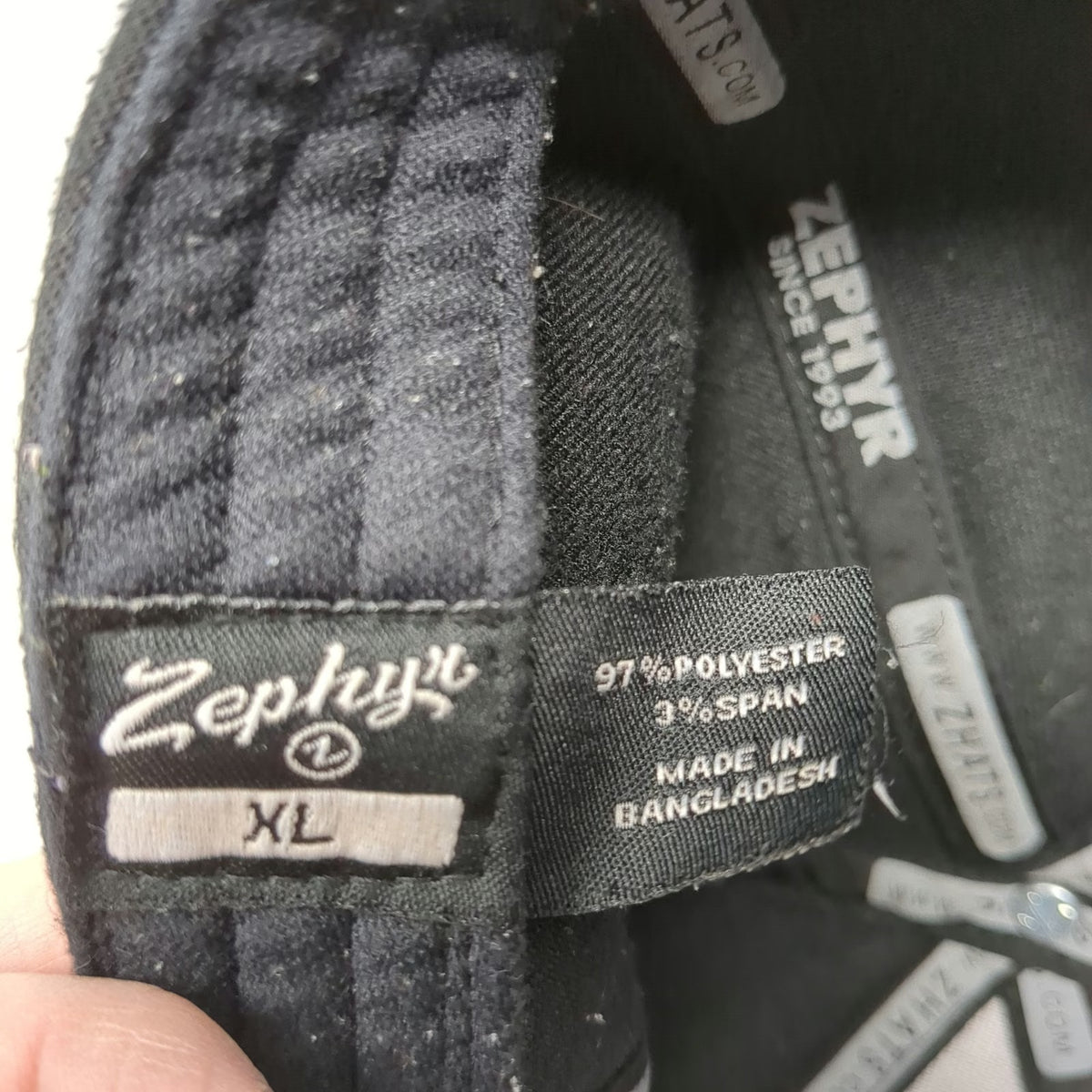 Zephyr BYU Cougars NCAA Hat Black XL Stretch Fit Curved Brim Embroidered