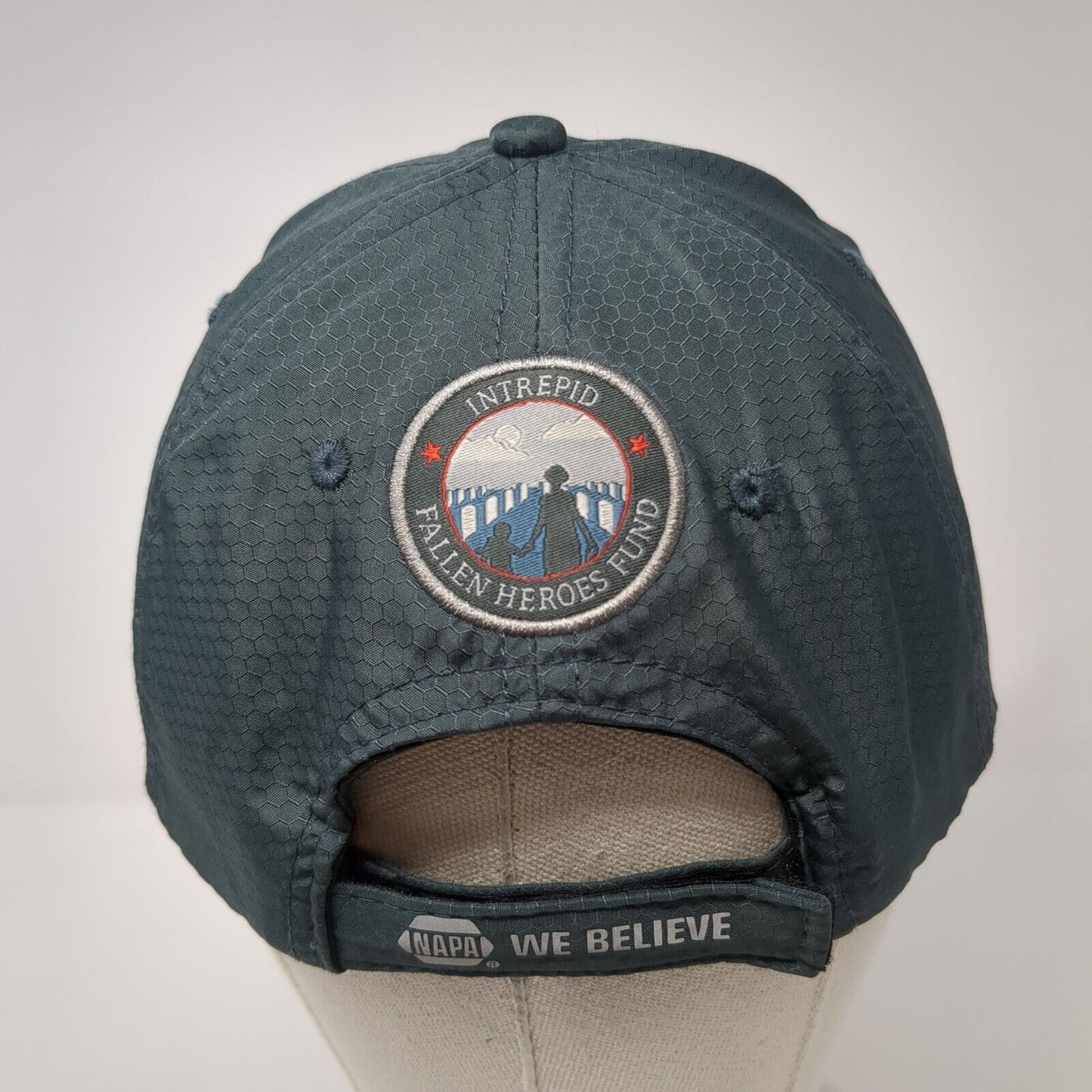 NAPA USA We Believe In Heroes Strapback Hat Gray One Size Adjustable Patriotic