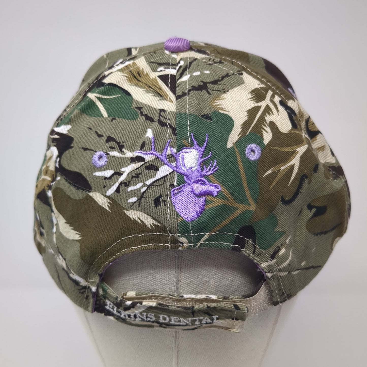 Elkins Dental Strapback Hat Multicolor Camo One Size Embroidered Hunting