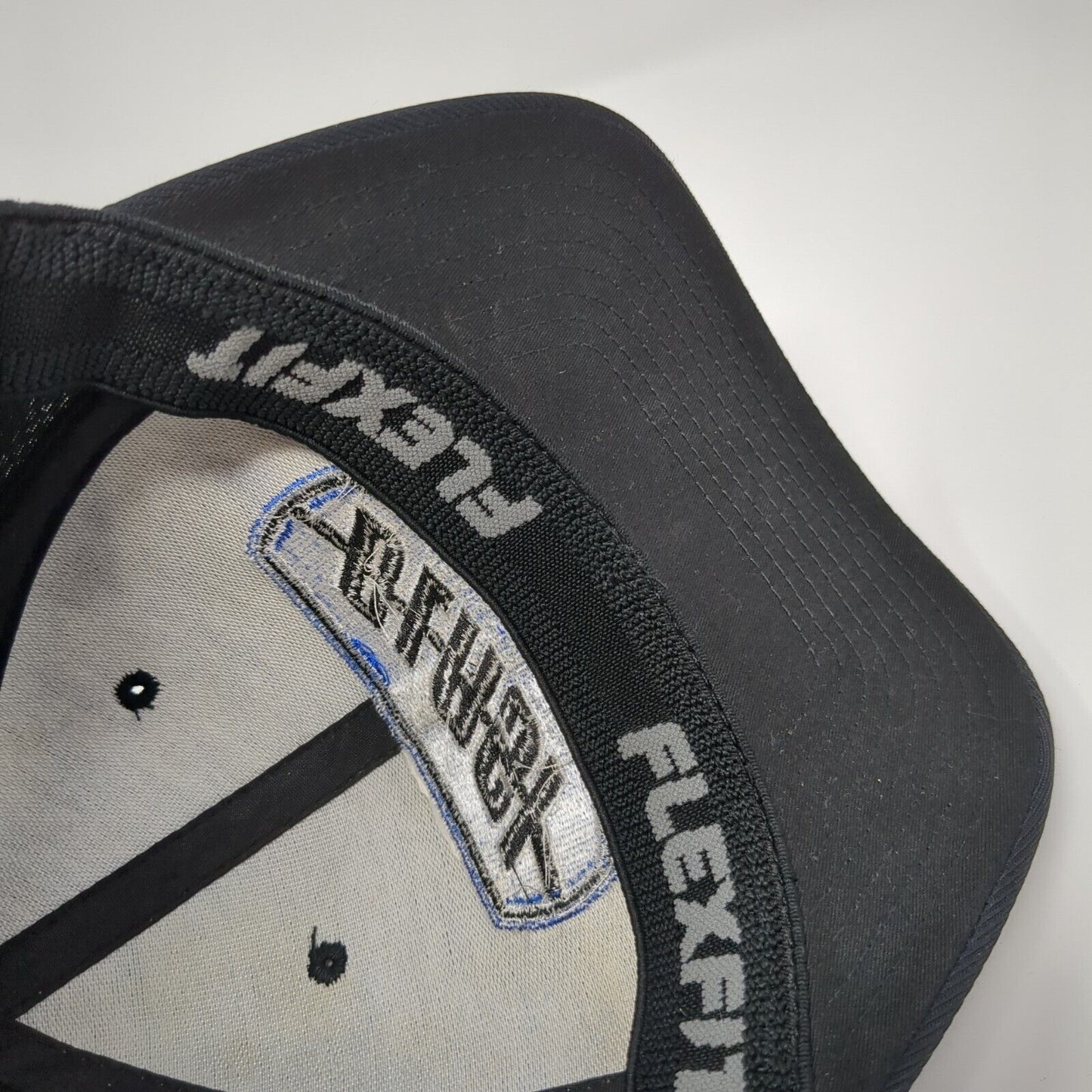 Blasi Construction Fitted Mesh Back Hat Black L-XL Flexfit Yupoong