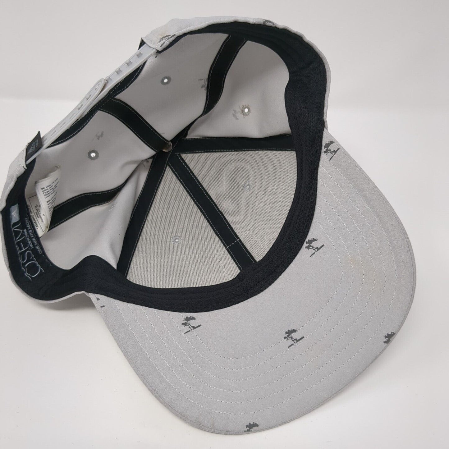 Adidas Snapback Hat Gray One Size Adjustable Vented Holes 6 Panel Polyester