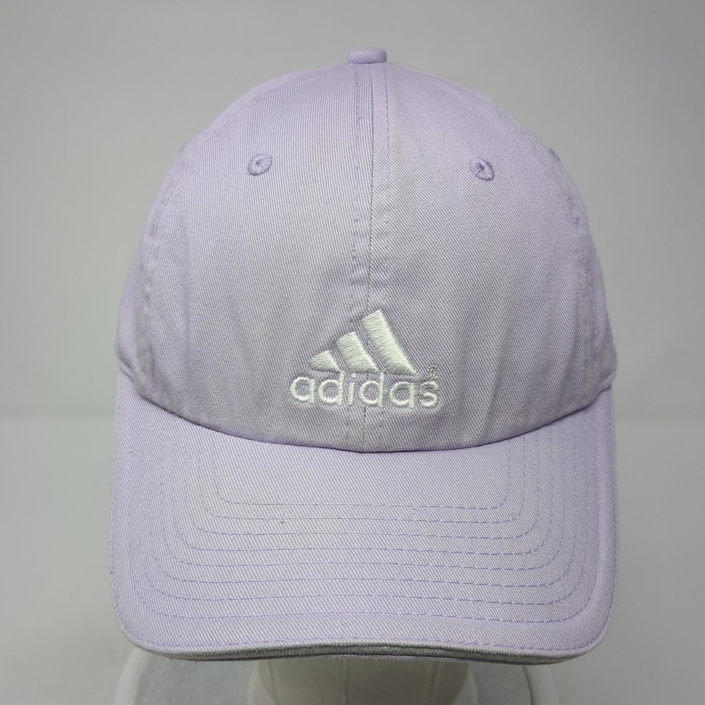 Adidas Strapback Baseball Cap Purple One Size Adjustable Embroidered 6 Panel