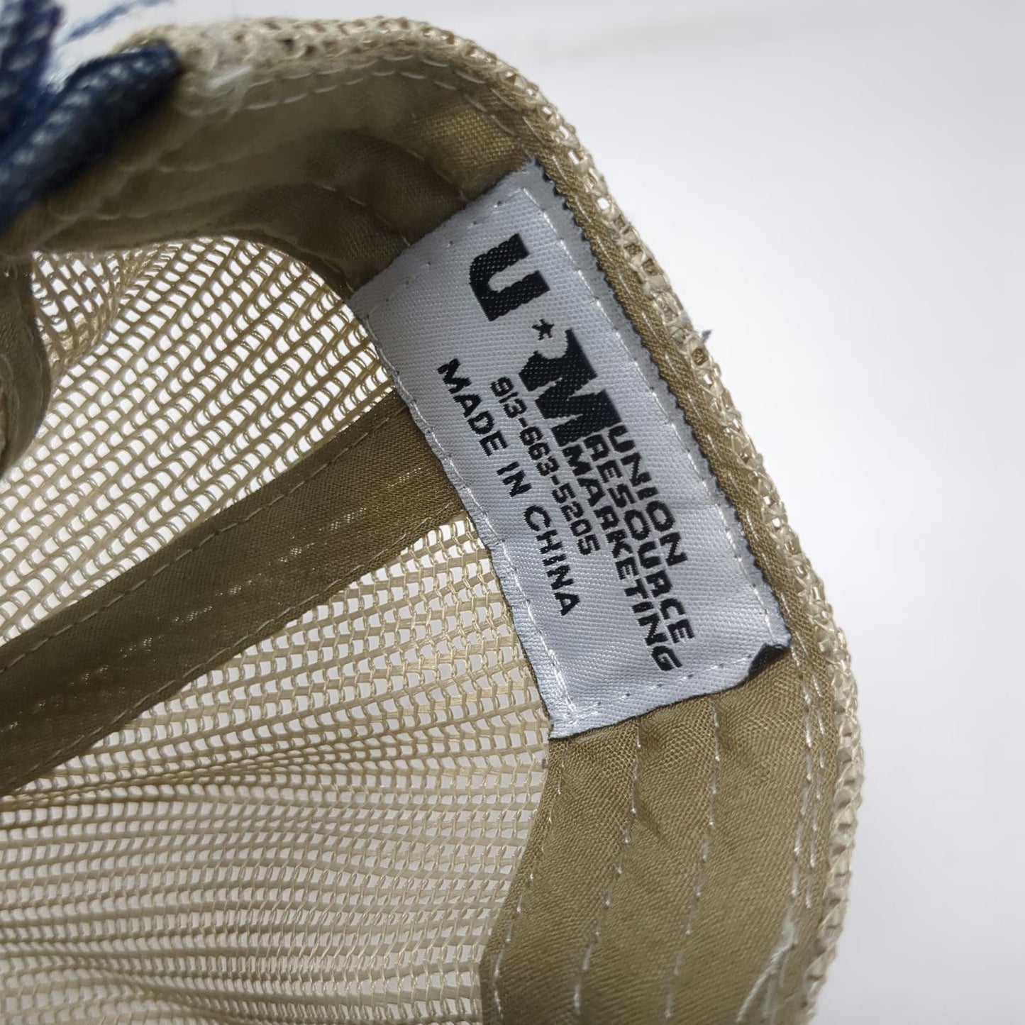 Union Resource Marketing Blue Baseball Cap One Size Denim Mesh Strapback Hat