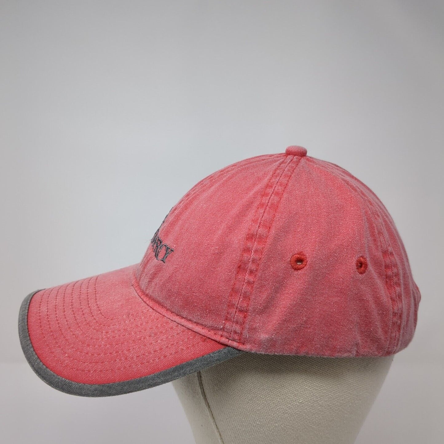 Mercy Slideback Hat Red One Size Adjustable Embroidered North End
