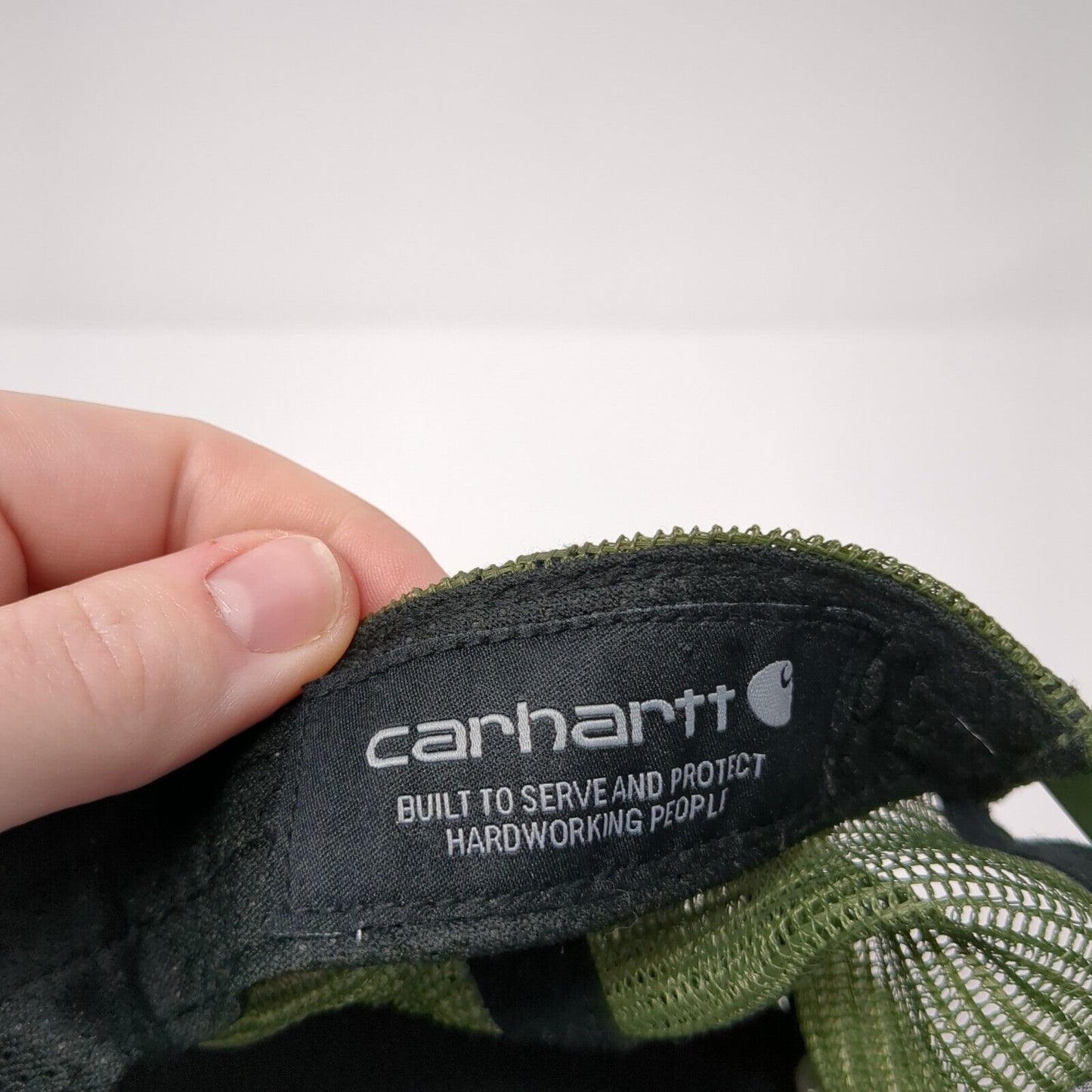 Carhartt Snapback Trucker Hat Green One Size Adjustable Mesh Back 6 Panel