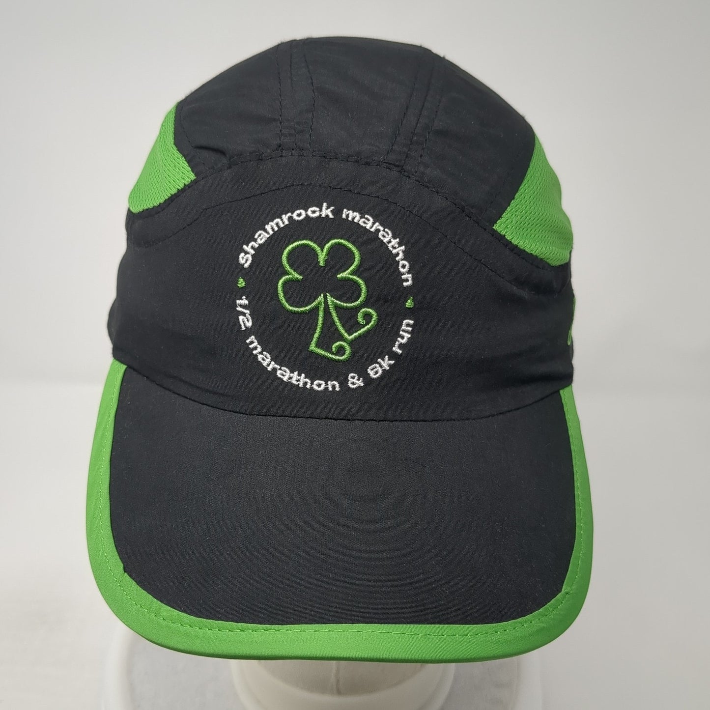 Shamrock Marathon Strapback Hat Black One Size Adjustable 26.2 Finisher