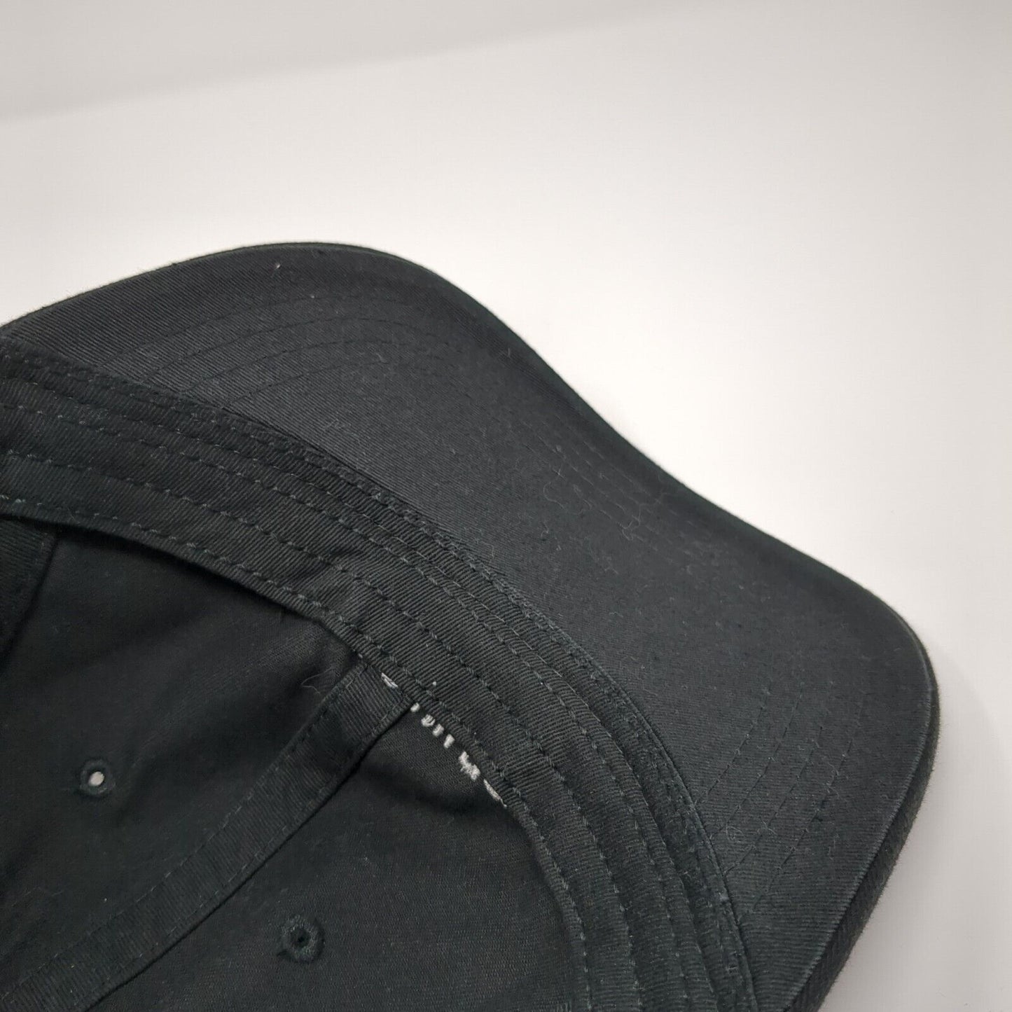Tommy Hilfiger Slideback Hat Black One Size Embroidered Leather Strap