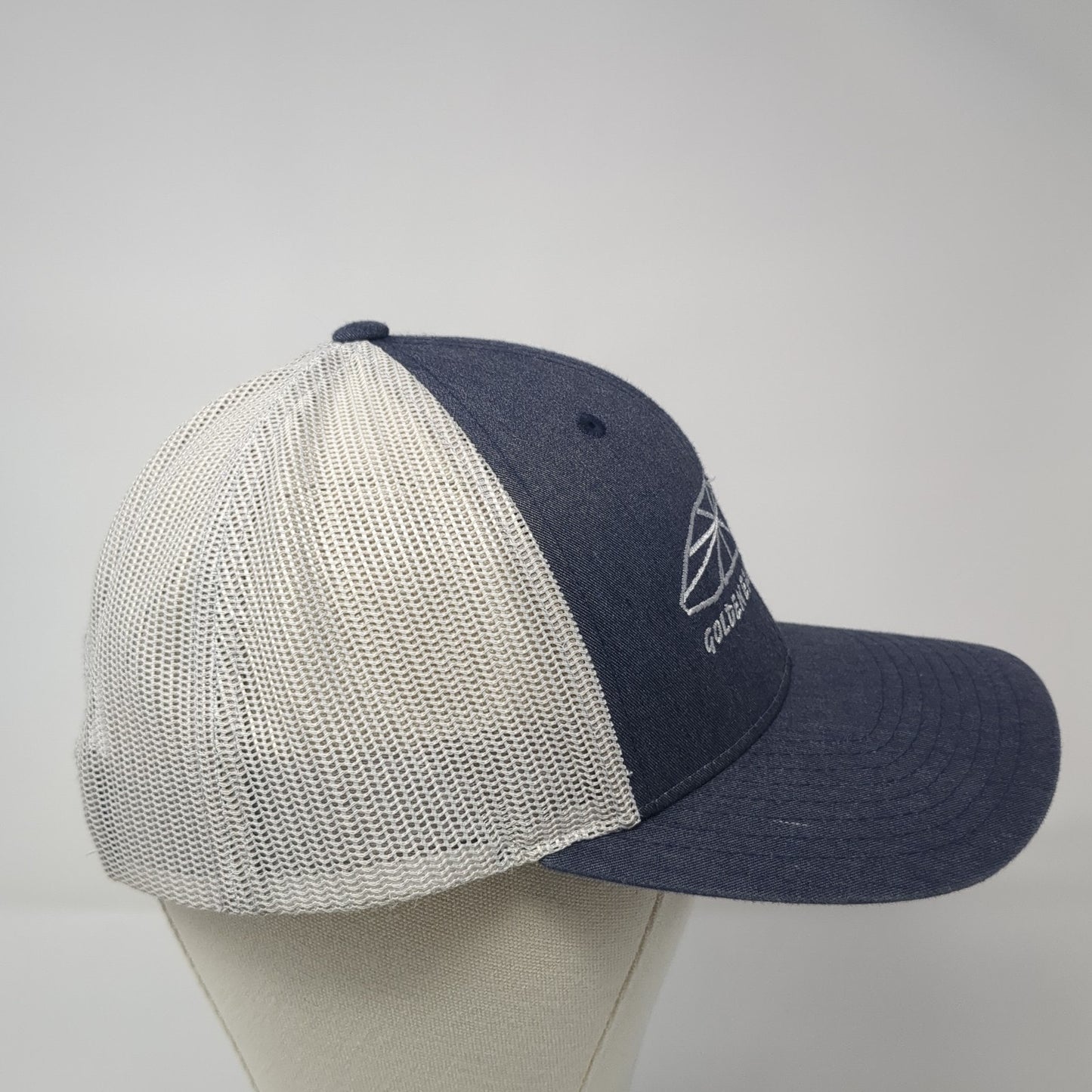 Golden Eagle Audubon Snapback Trucker Hat Blue Large Mesh Back Adjustable