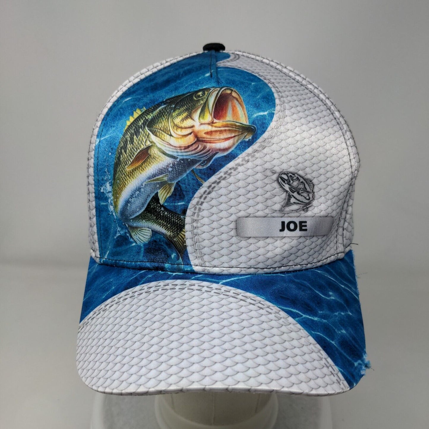 Bass Fish Snapback Hat Multicolor One Size Adjustable Vent Holes Outdoor