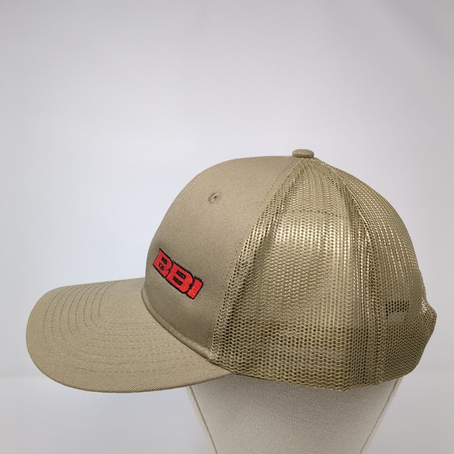 BBI Snapback Mesh Back Trucker Hat Tan One Size Solid Port Authority