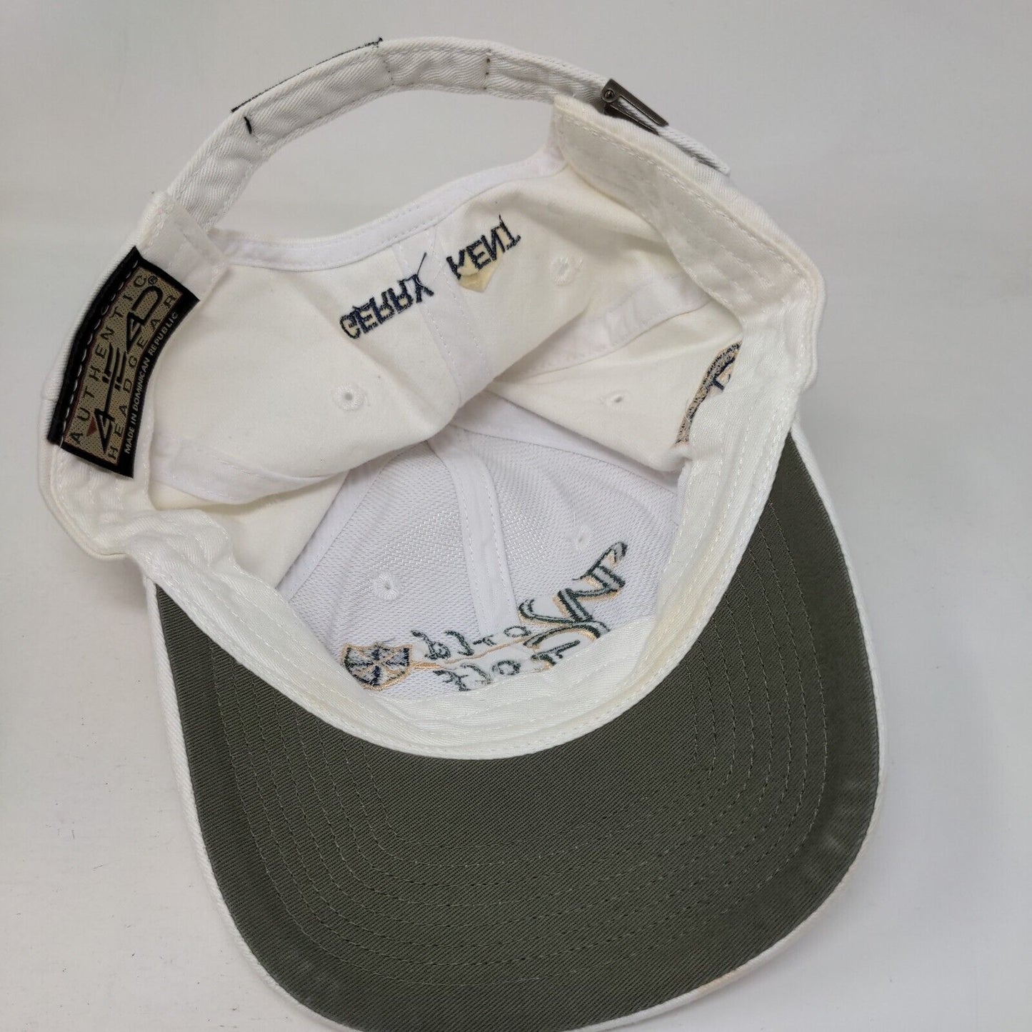 World Golf Village PGA Gerry Kent Slideback Hat Cream One Size Adjustable Ahead