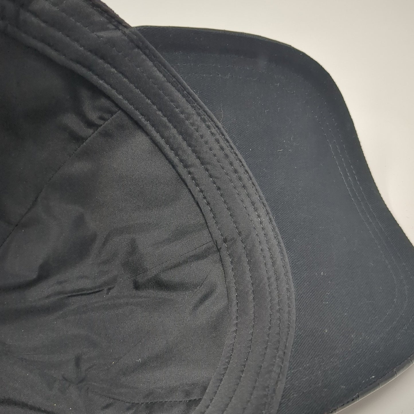 H&M Strapback Hat Black Small Adjustable PU Coated Solid Outdoor Blank