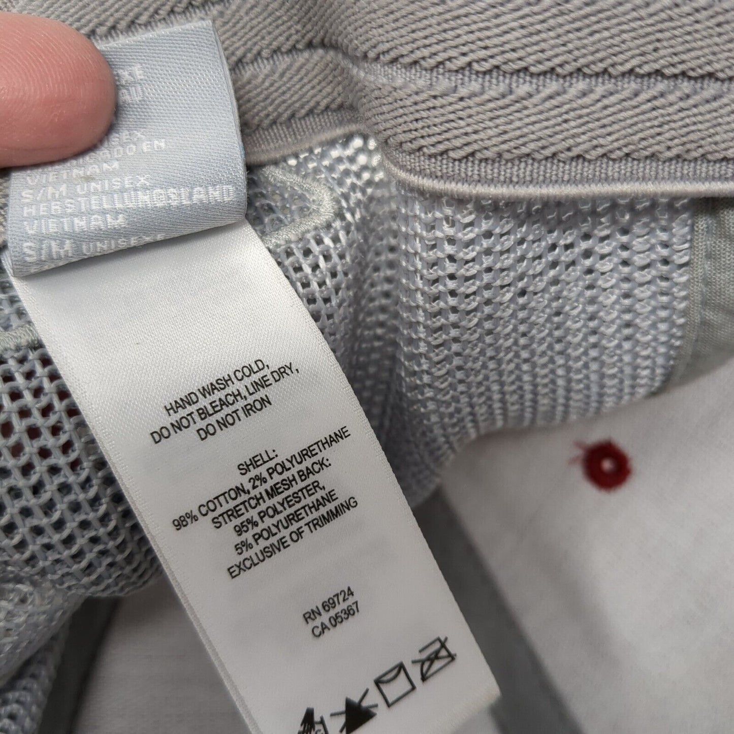 Columbia PFG Unisex Fitted Trucker Hat Red S/M Embroidered Mesh Back 6 Panel