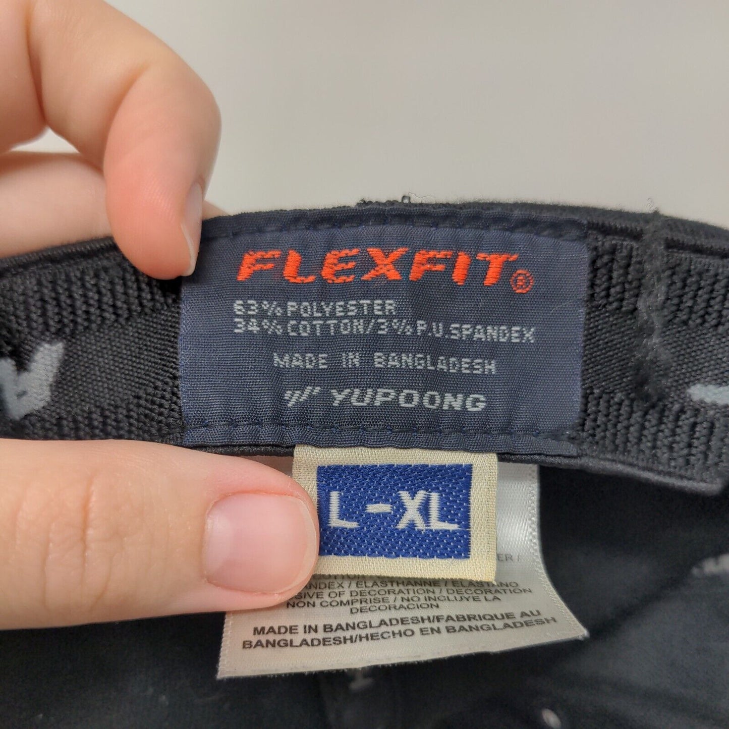 Hurley Fitted Hat Black L/XL Embroidered Vented Holes Flexfit Yupoong