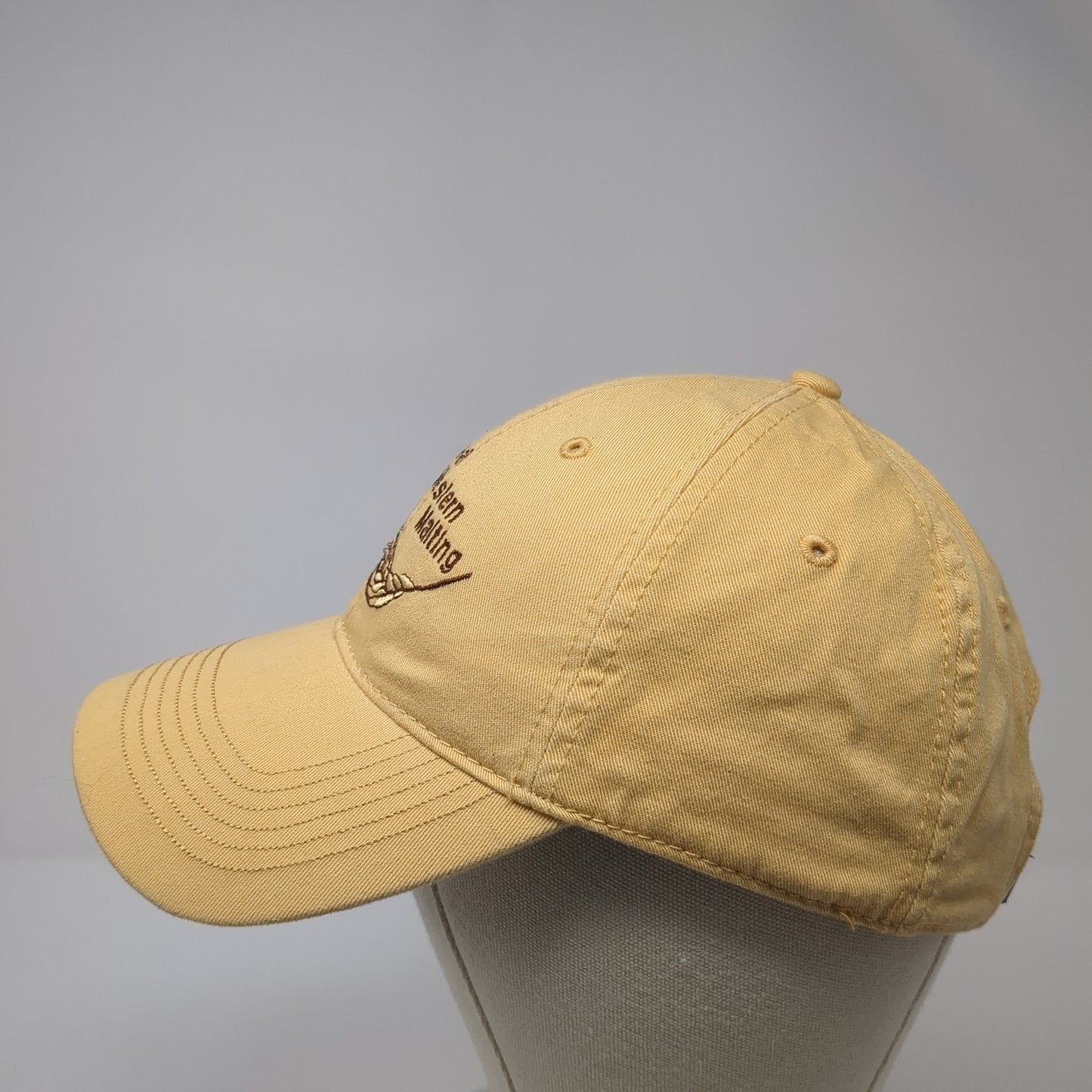 Great Western Malting Strapback Hat Yellow One Size Embroidered Ouray