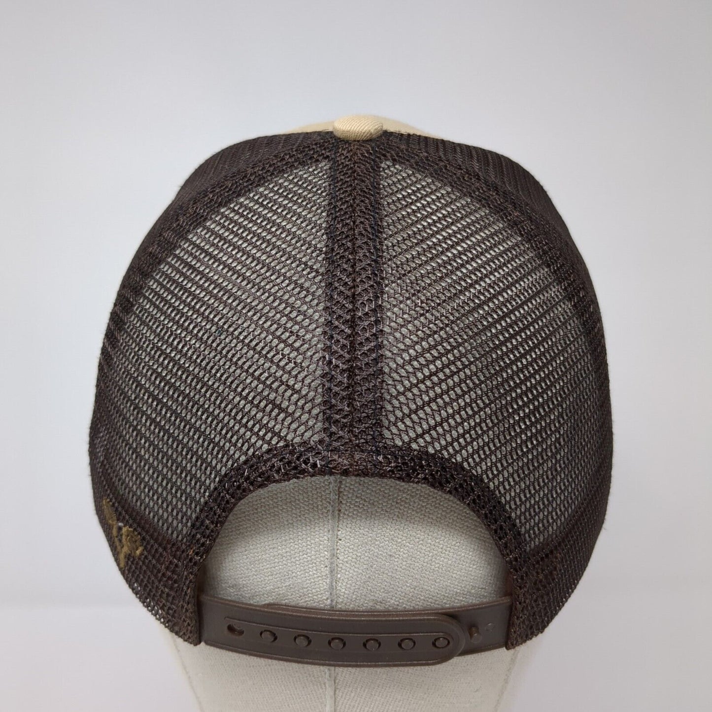 Valley AG Snapback Trucker Hat Tan OS Adjustable Mesh Back 6 Panel Vie Gear