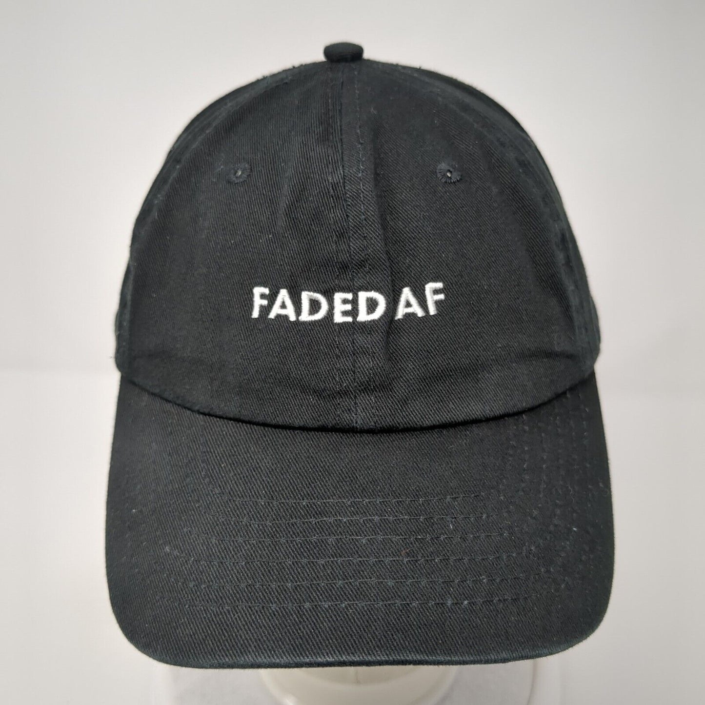 Faded AF Slideback Hat Black One Size Adjustable Embroidered 6 Panel