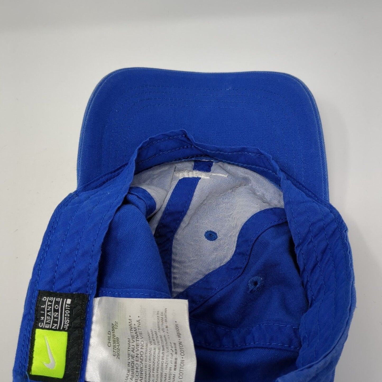 Nike Swoosh Strapback Hat Blue Youth One Size Adjustable Embroidered