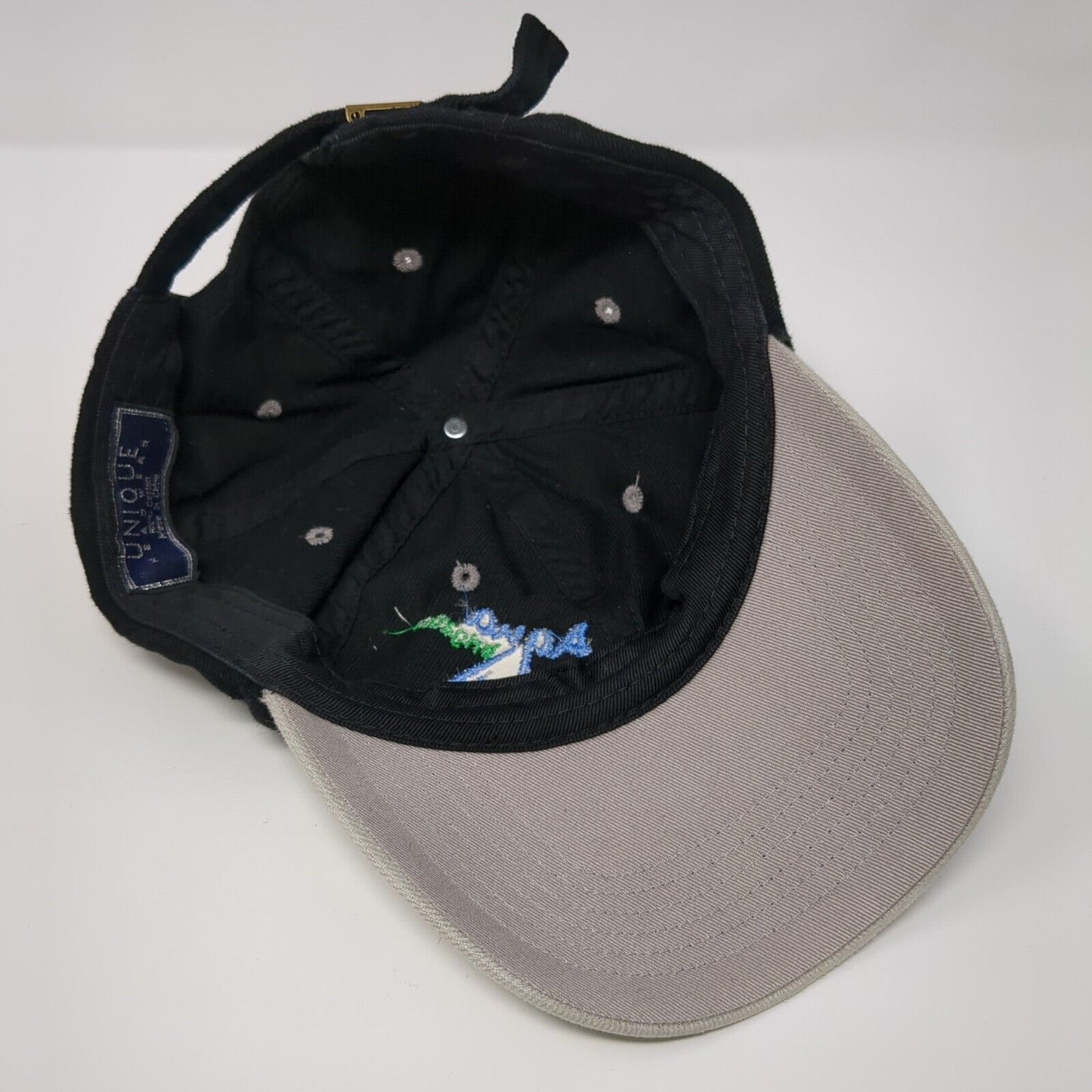 Aqua Irrigation Slideback Hat Black OSFA Embroidered Colorblock Unique
