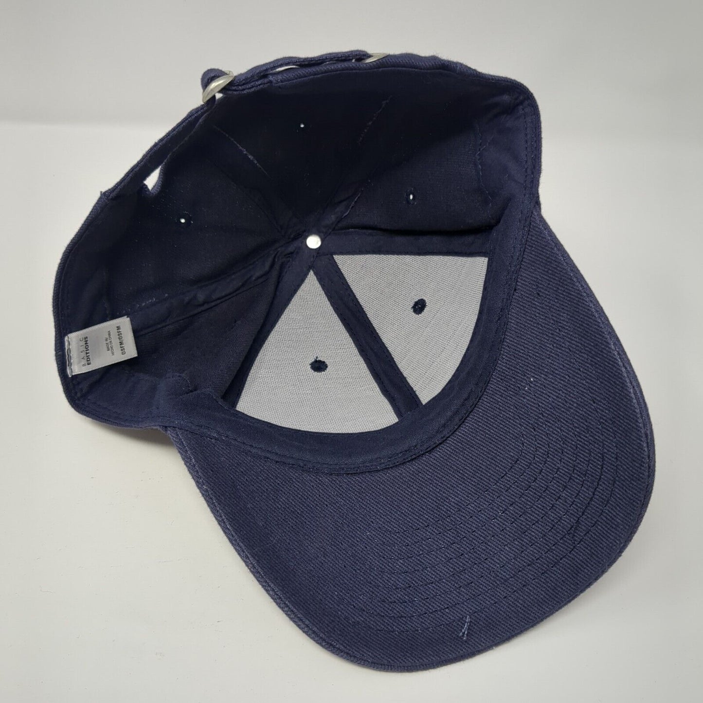 Basic Editions Slideback Hat Blue One Size Adjustable Solid Blank