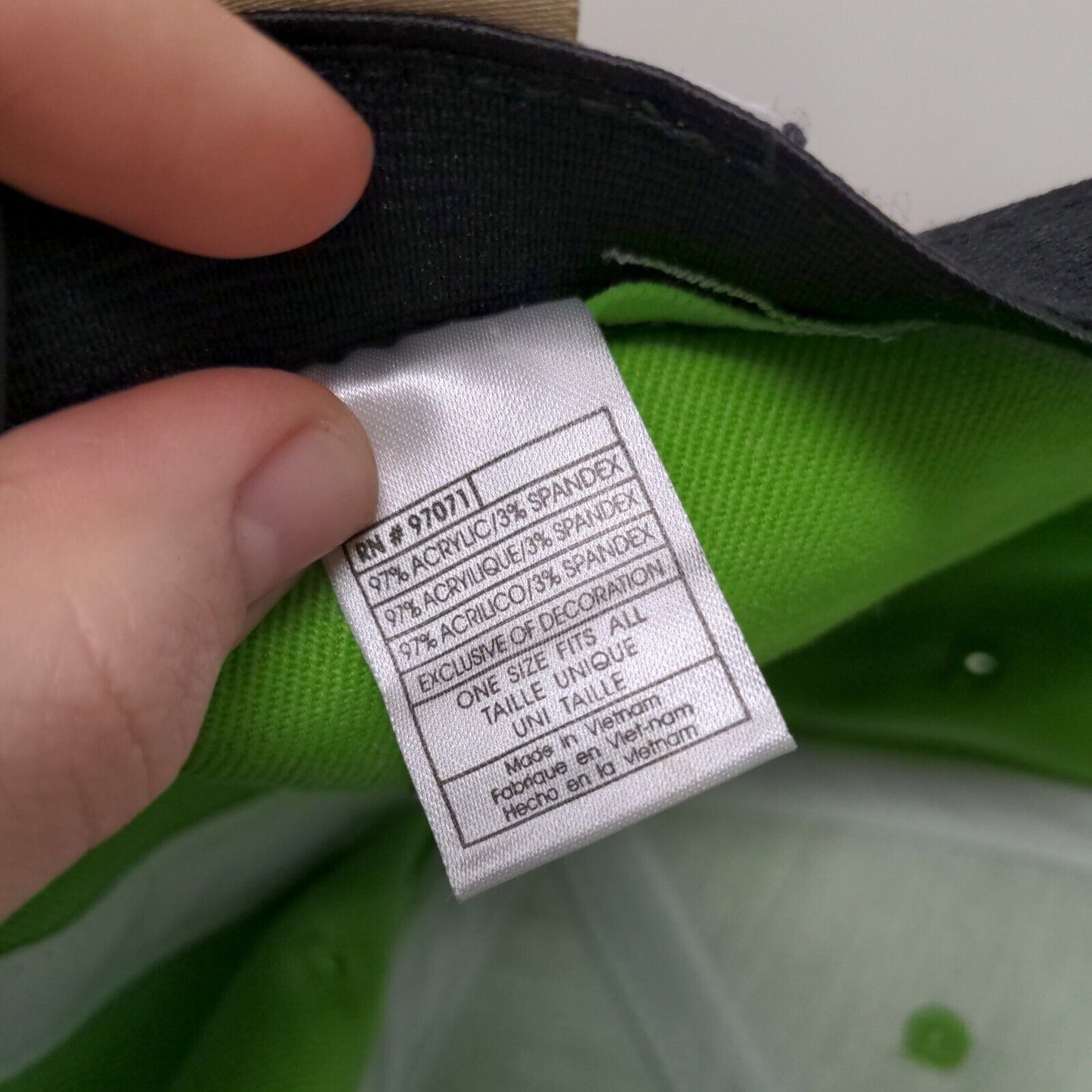 Lids Men's Fitted Hat Green Size OSFA Blank Acrylic Spandex Blend