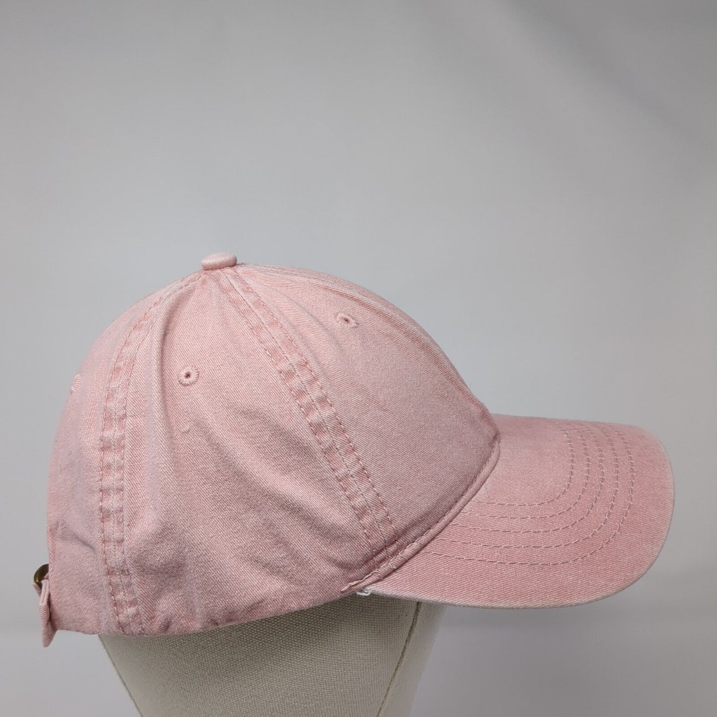 Unbranded Slideback Hat Pink One Size Adjustable Vented Holes 6 Panel Blank