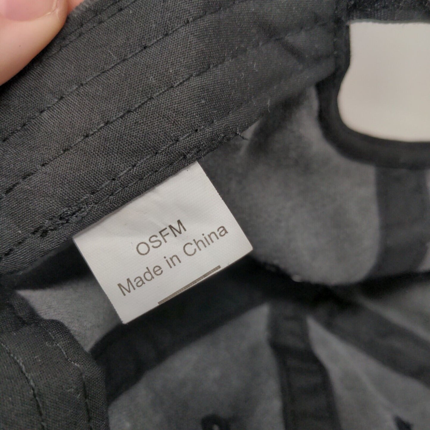 Unbranded Strapback Hat Gray OSFM Adjustable Vented Holes 6 Panel Blank