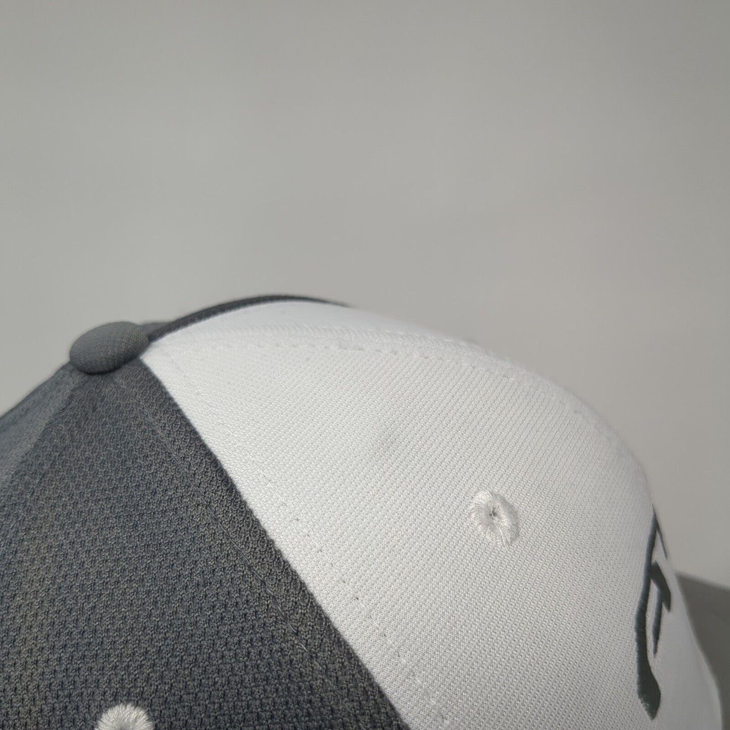 AT4 GMC Strapback Hat Gray One Size Adjustable Embroidered Vented Holes 6 Panel