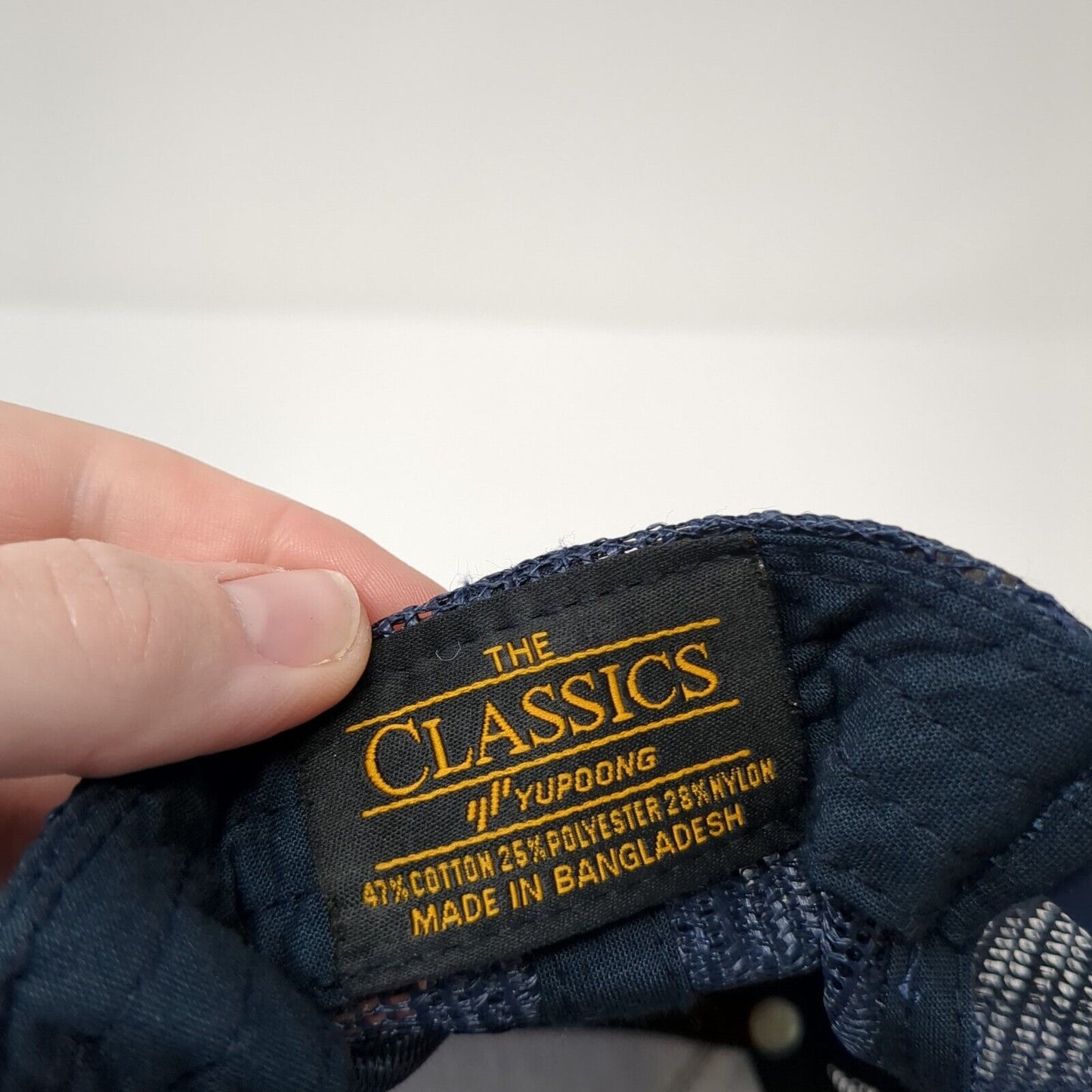 Mend Snapback Mesh Back Trucker Hat Blue One Size Adjustable Yupoong