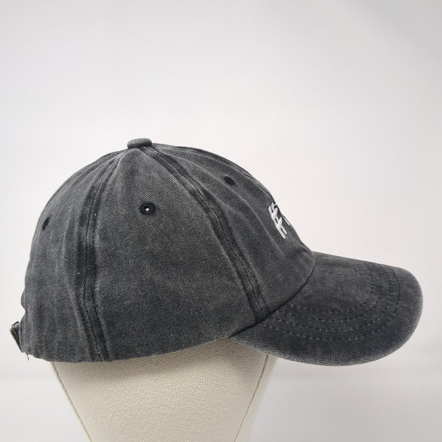 #BB Slideback Hat Gray One Size Adjustable Embroidered Vent Holes