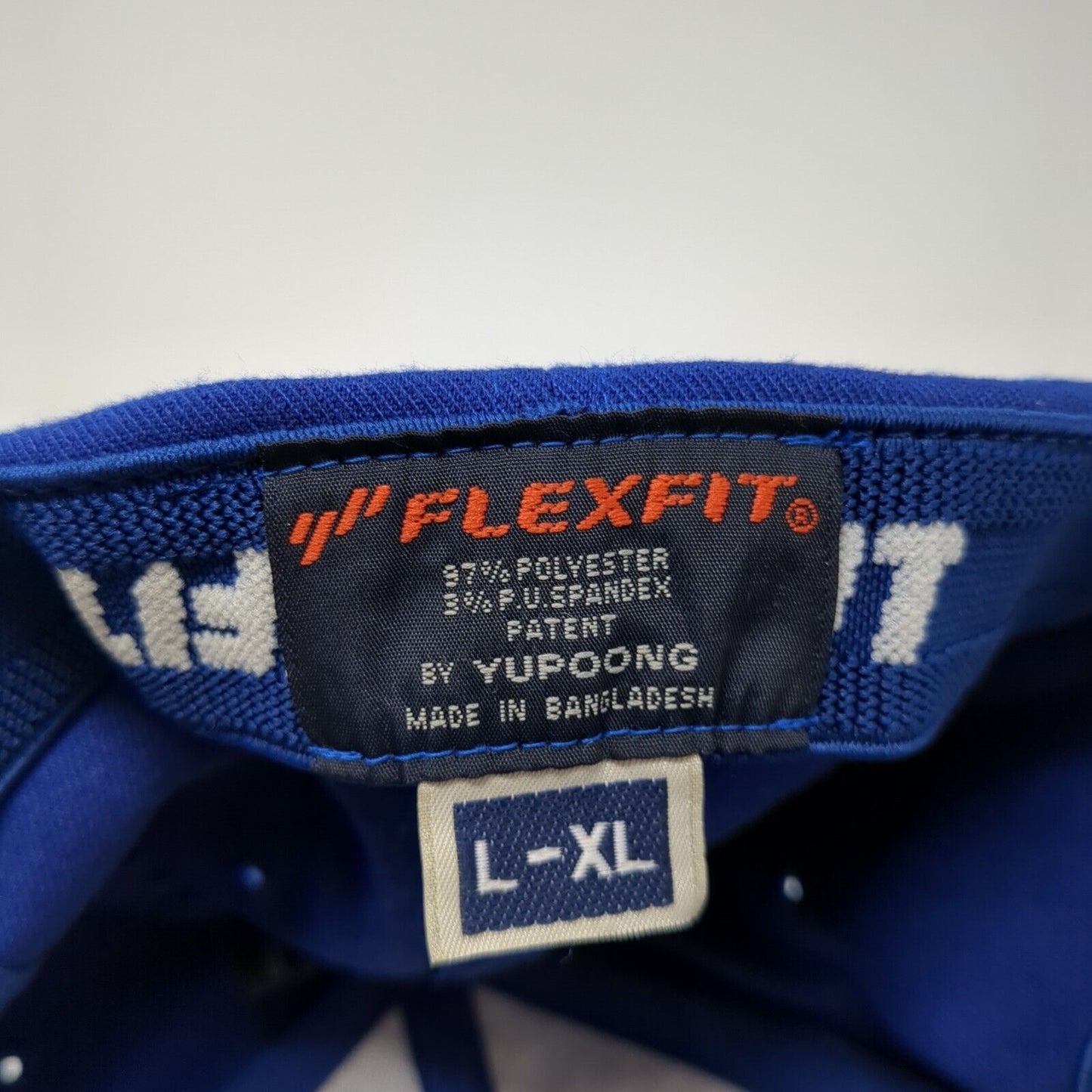 Letter E Fitted Hat Blue Large-XL Embroidered Flexfit Yupoong Solid
