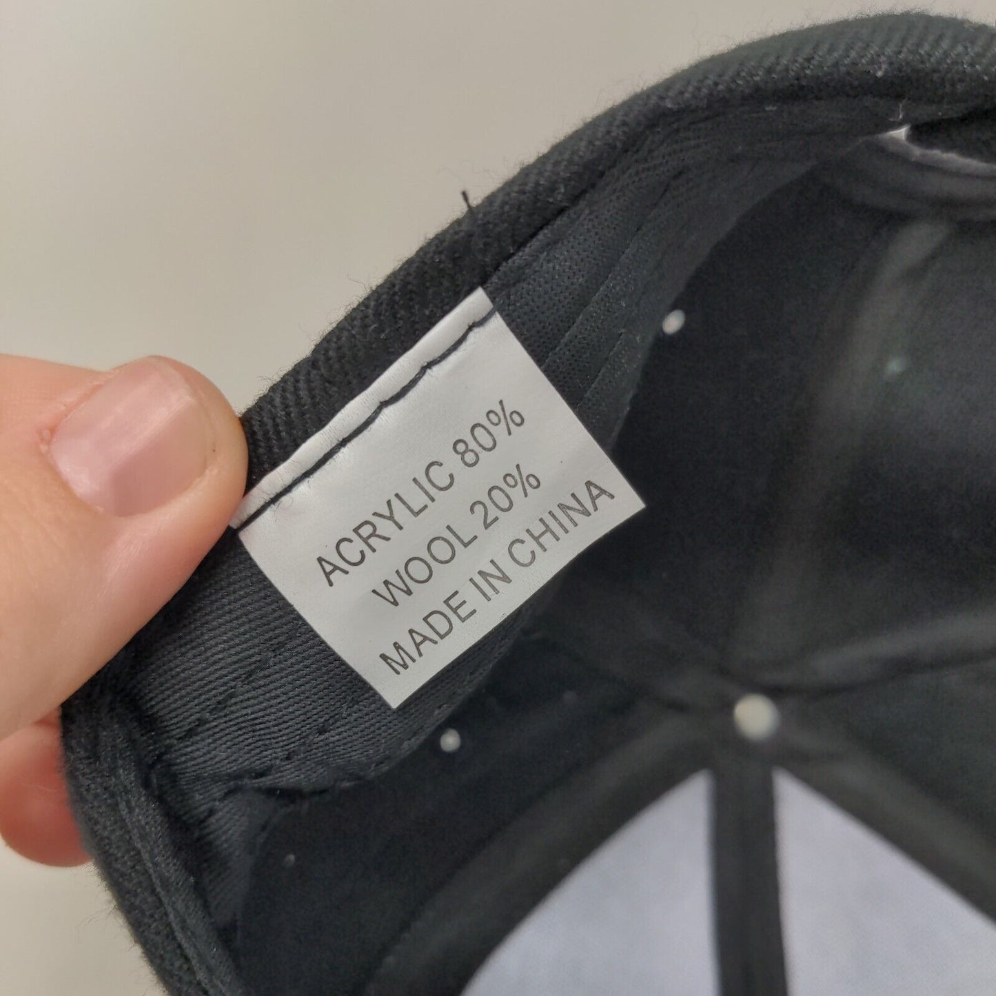 Unbranded Strapback Hat Black One Size 6 Panel Vent Holes Blank Solid
