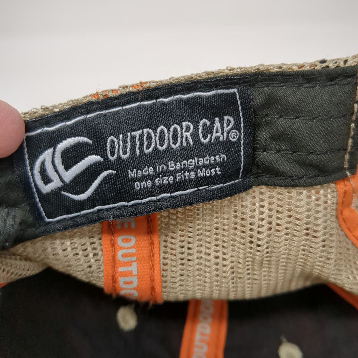 Outdoor Cap Baseball Cap Orange One Size Mesh Back Strapback Bird Logo Patch Hat