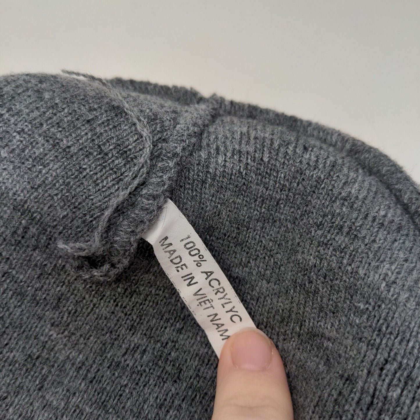 Kixor Herbicide Men's Knit Beanie Hat Cap Gray 100% Acrylic Embroidered Logo