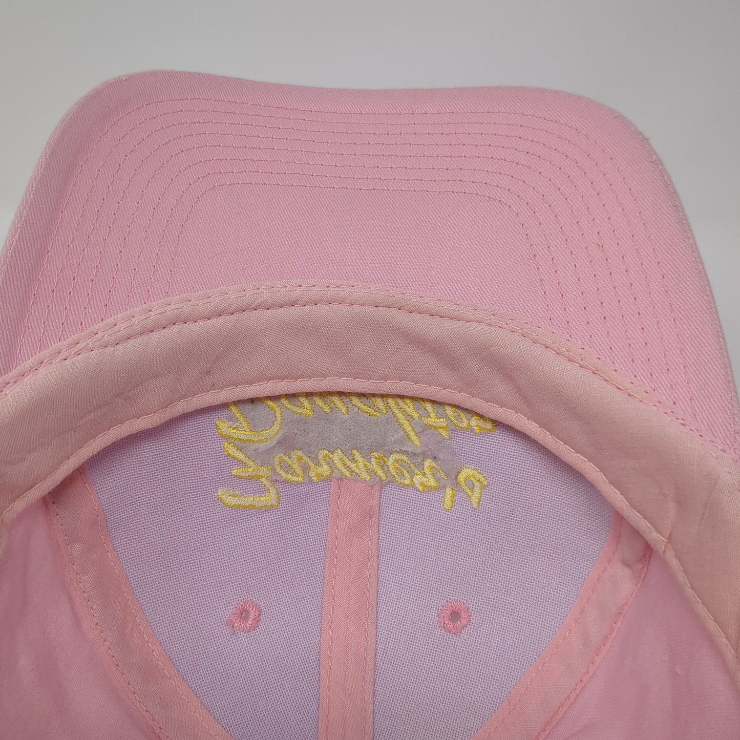 Farmer's Daughter Strapback Baseball Cap Pink One Size Adjustable 6 Panel