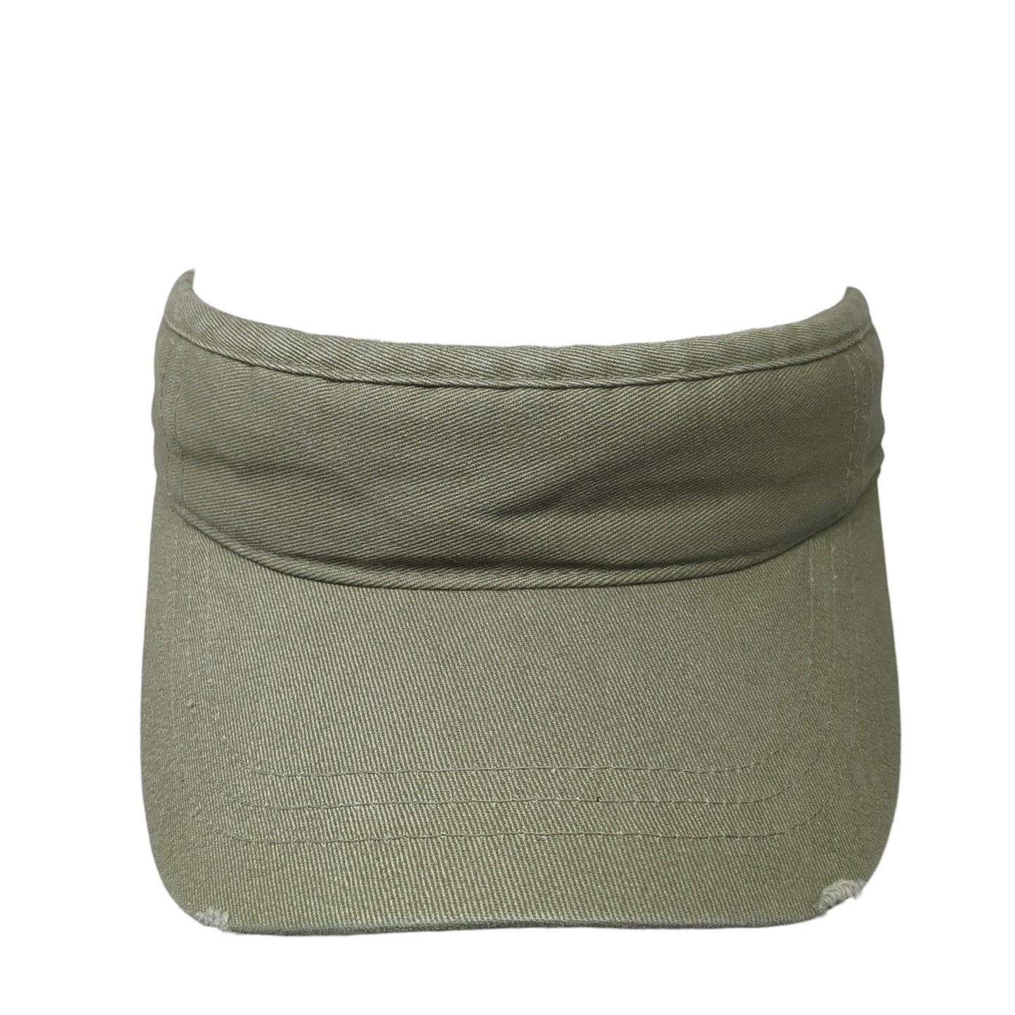 Unbranded Strapback Visor Hat Solid Green One Size Outdoor Adjustable Blank
