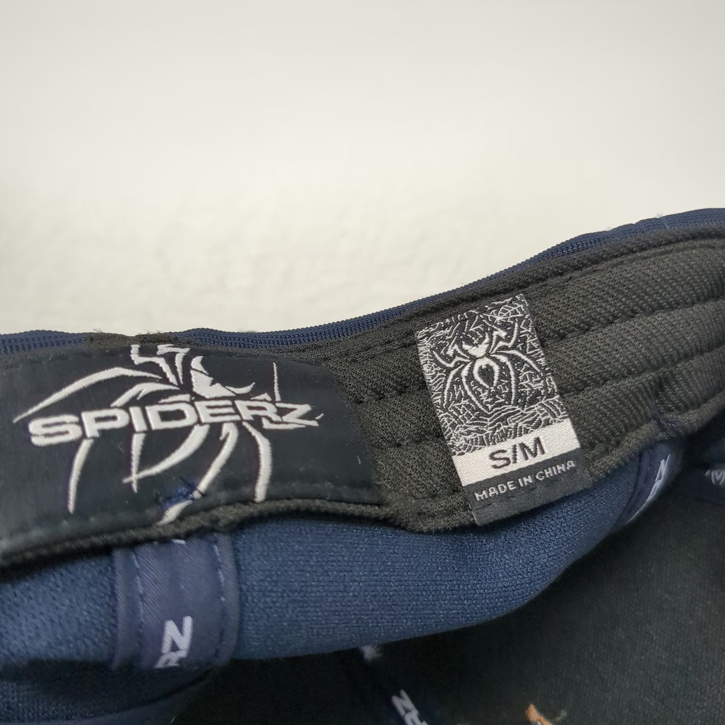Spiderz Baseball Cap Blue S/M Embroidered Spider Cactus Stretch Fit Hat