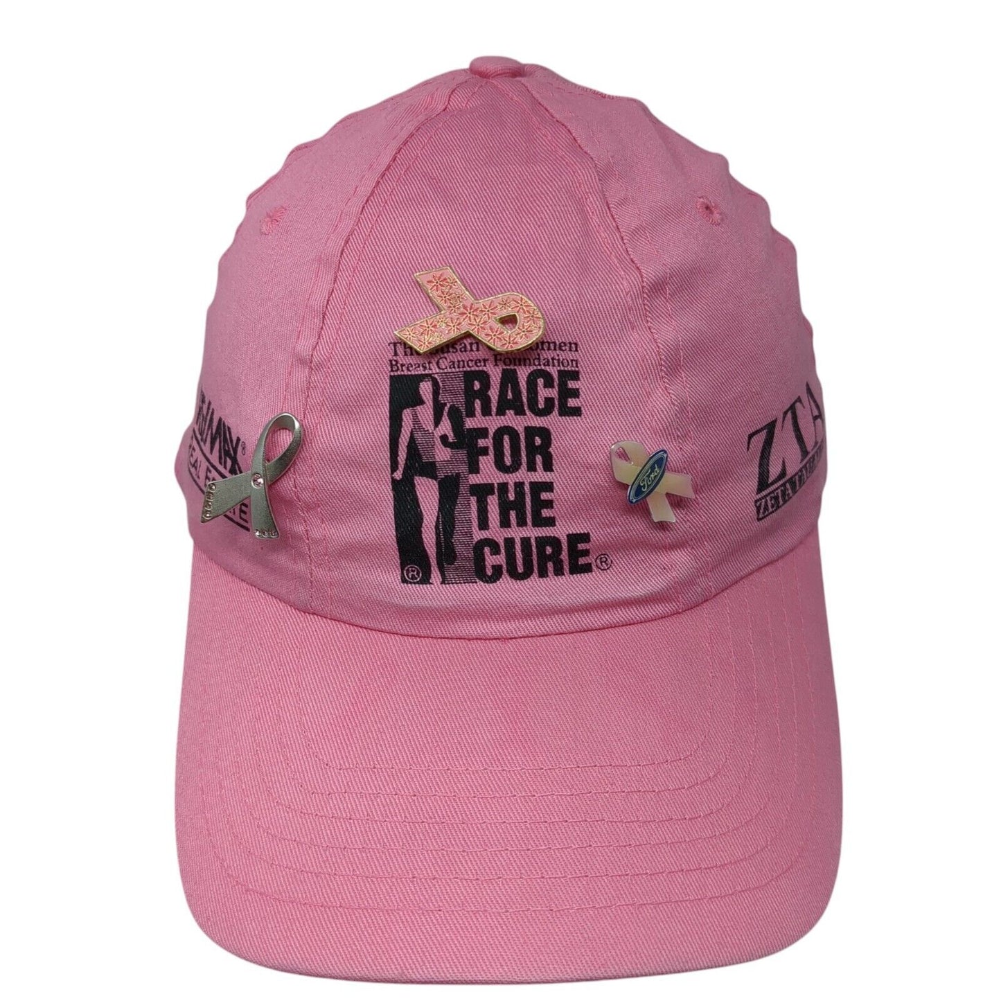 Race For The Cure Pink Bow Pins Slideback Hat Pink One Size Adjustable