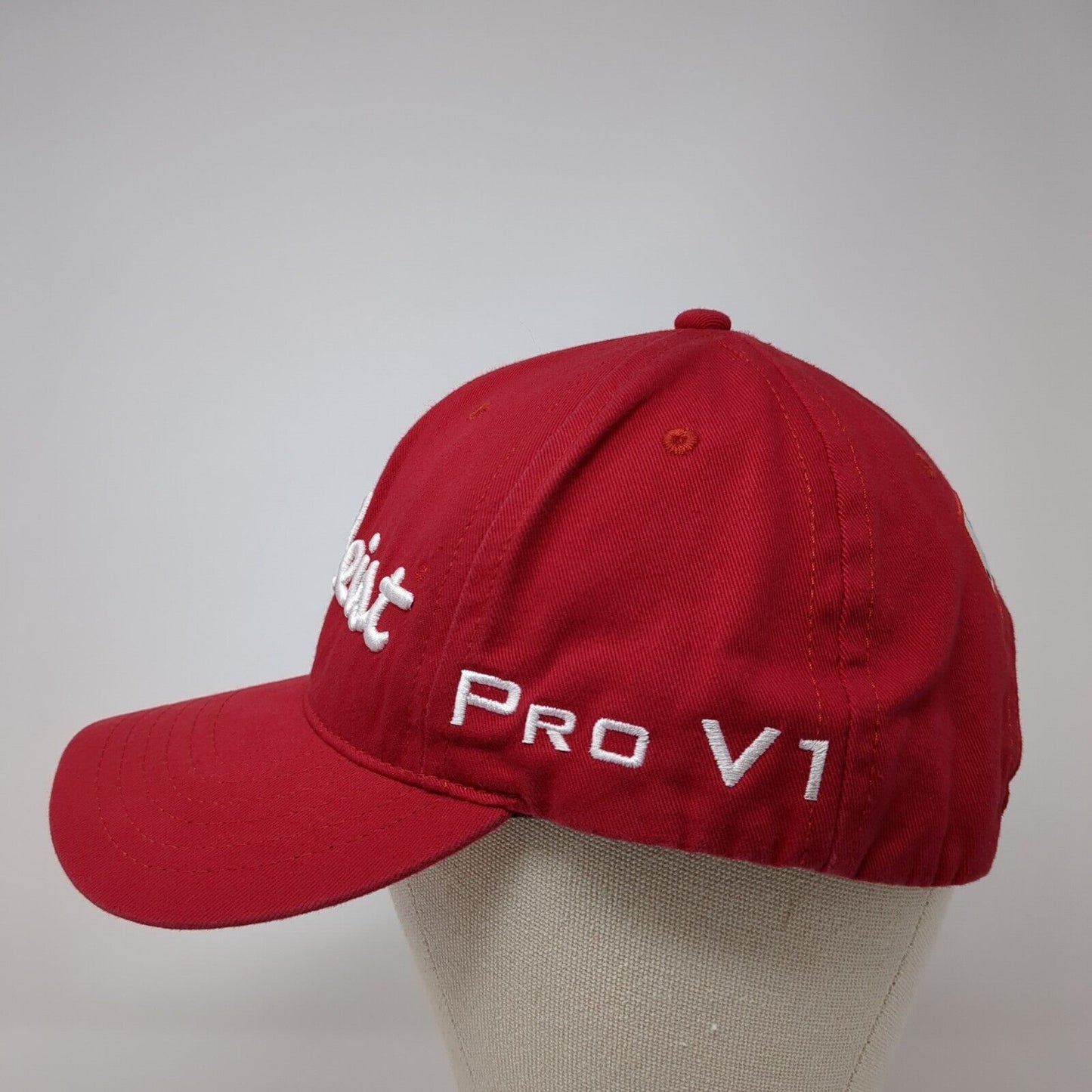 Titleist Pro V1 FJ Slideback Hat Red One Size Adjustable Embroidered 6 Panel