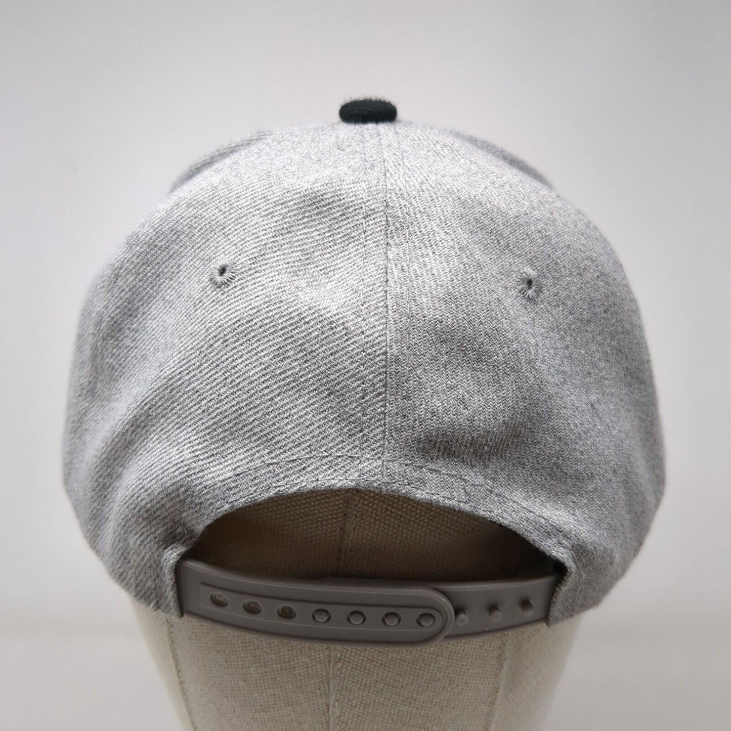 American Flag Snapback Hat Gray OS Adjustable Patriotic Vented Holes 6 Panel