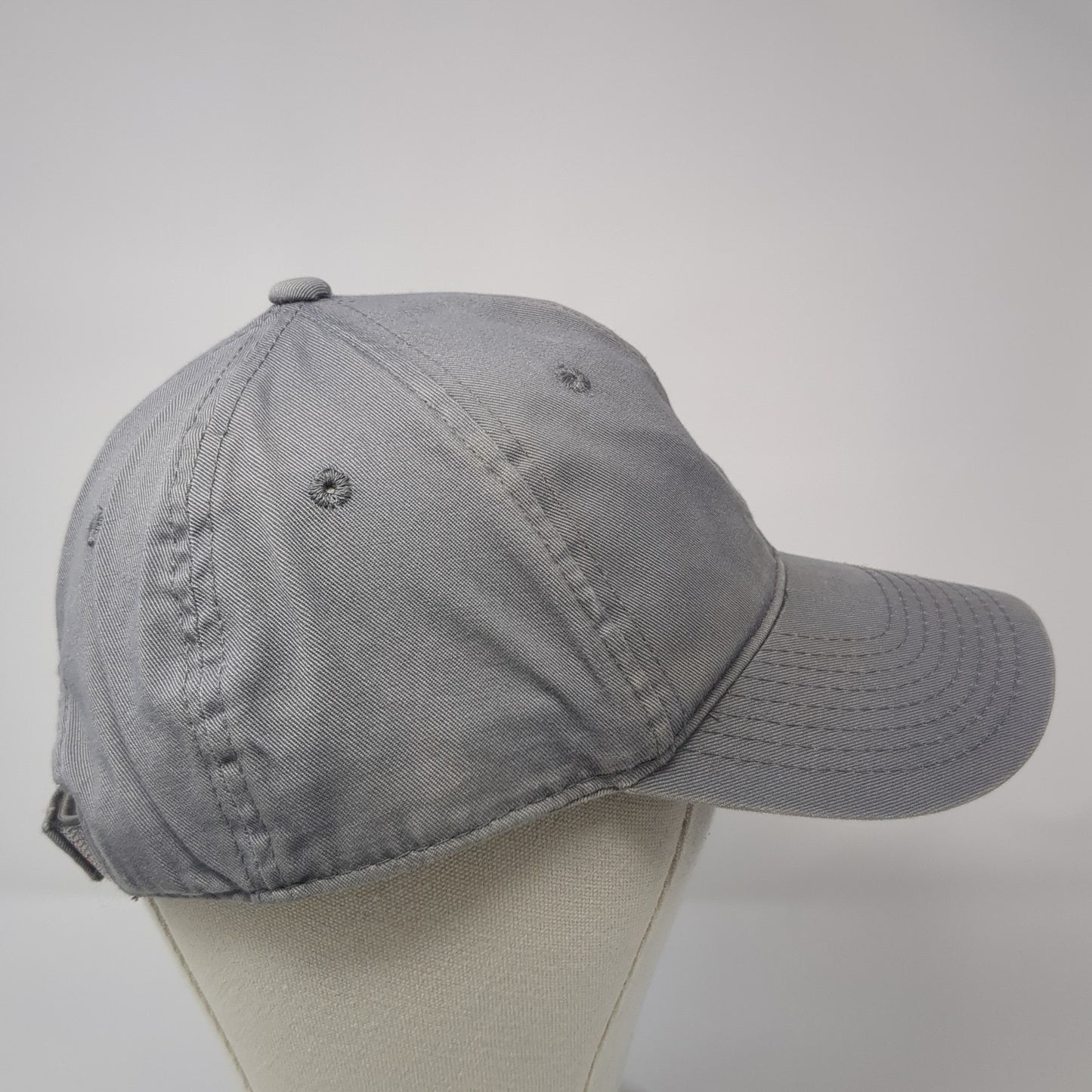 Unbranded Strapback Hat Gray One Size Solid Adjustable Blank Outdoor