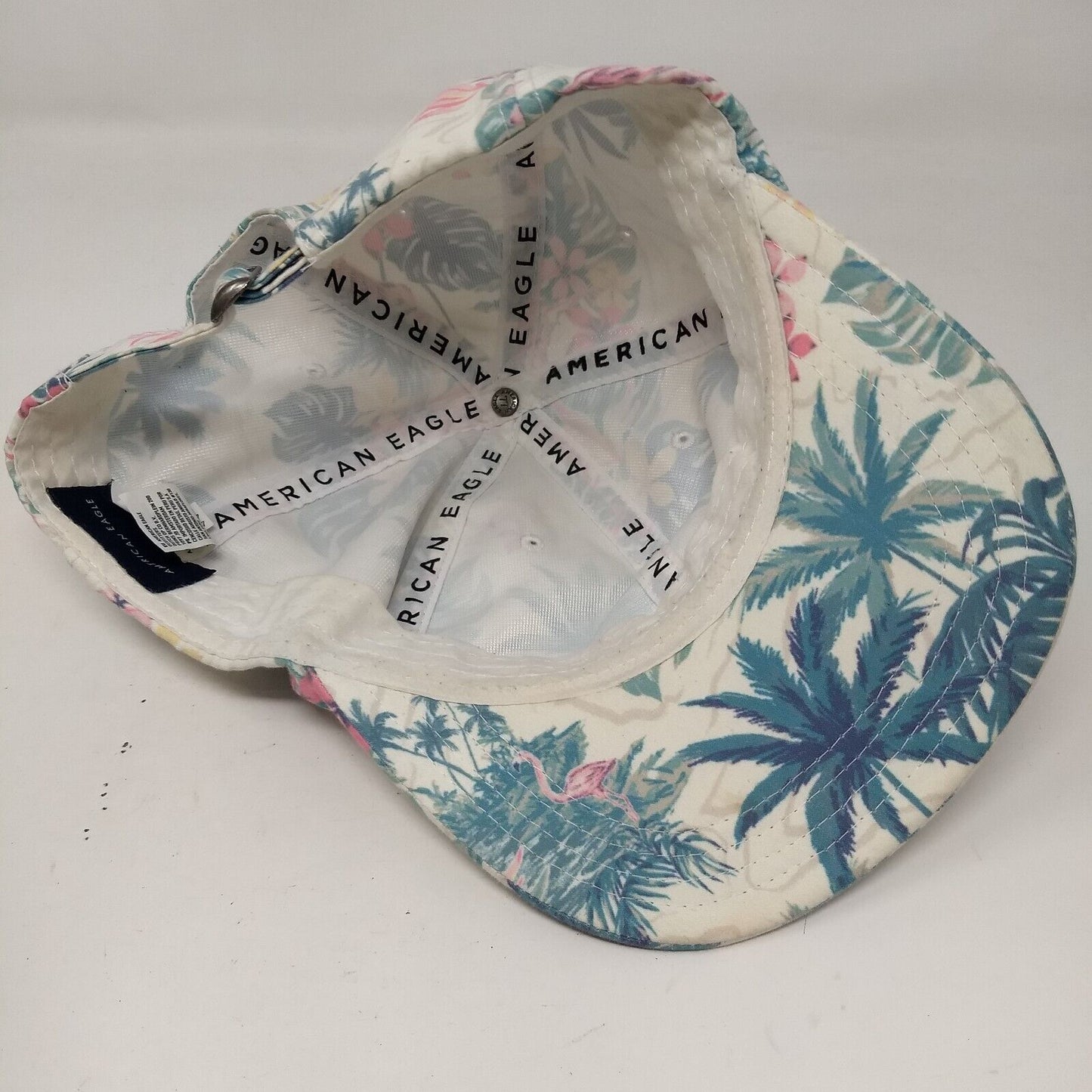 American Eagle Slideback Hat Multi One Size Adjustable Floral Hawaiian
