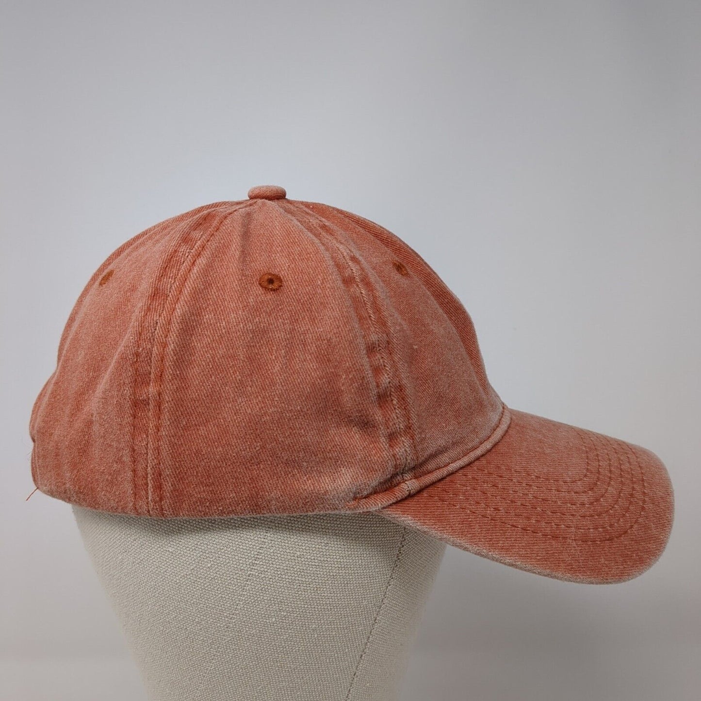 Unbranded Slideback Hat Orange One Size Solid Adjustable 6 Panel Blank